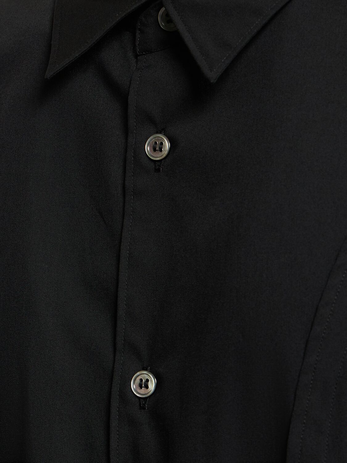 Shop Comme Des Garçons Cotton Poplin Shirt In Black