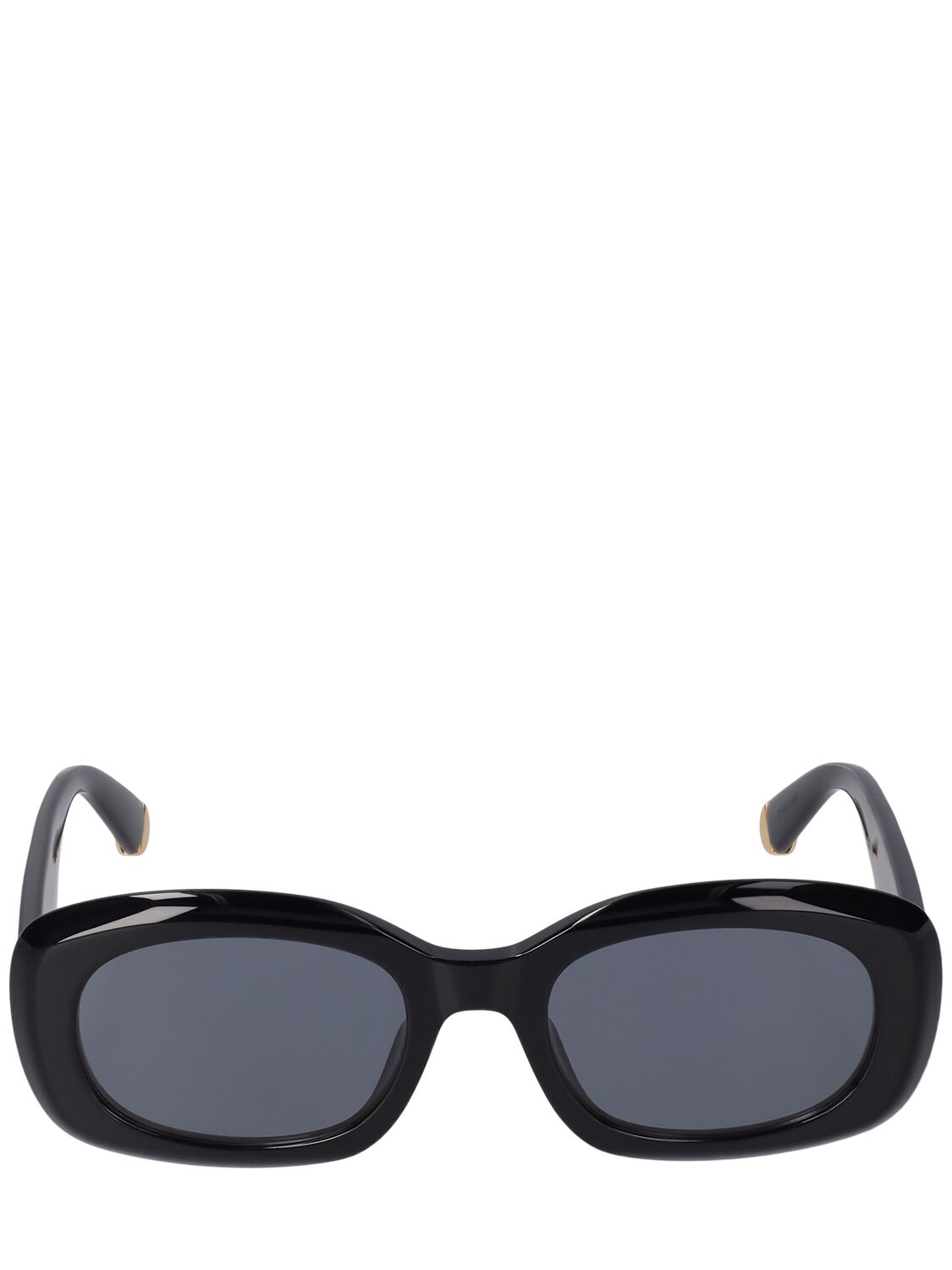 Stella Mccartney Round Acetate Sunglasses In Black,smoke
