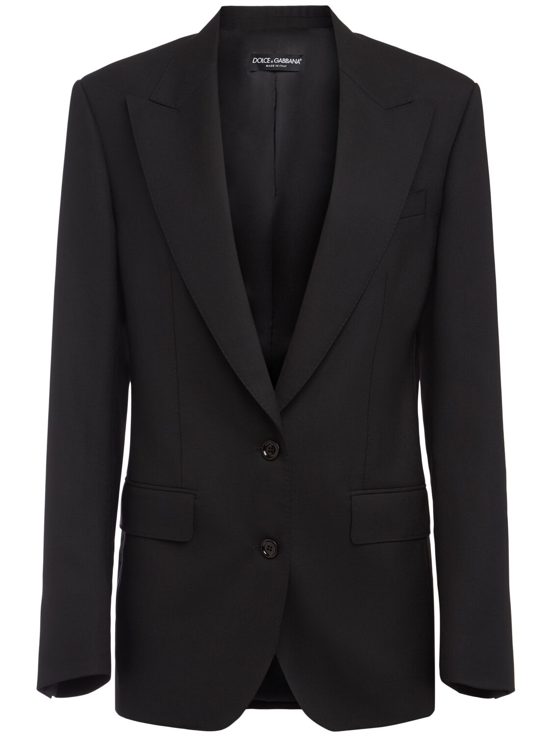 Dolce & Gabbana Wool Single Breasted Jacket In Black