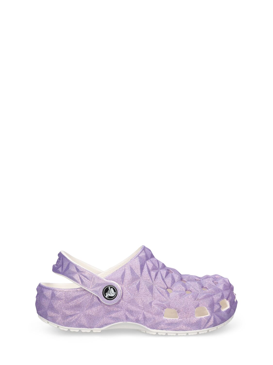 Crocs Kids' Geometric Rubber Clogs In Purple,white