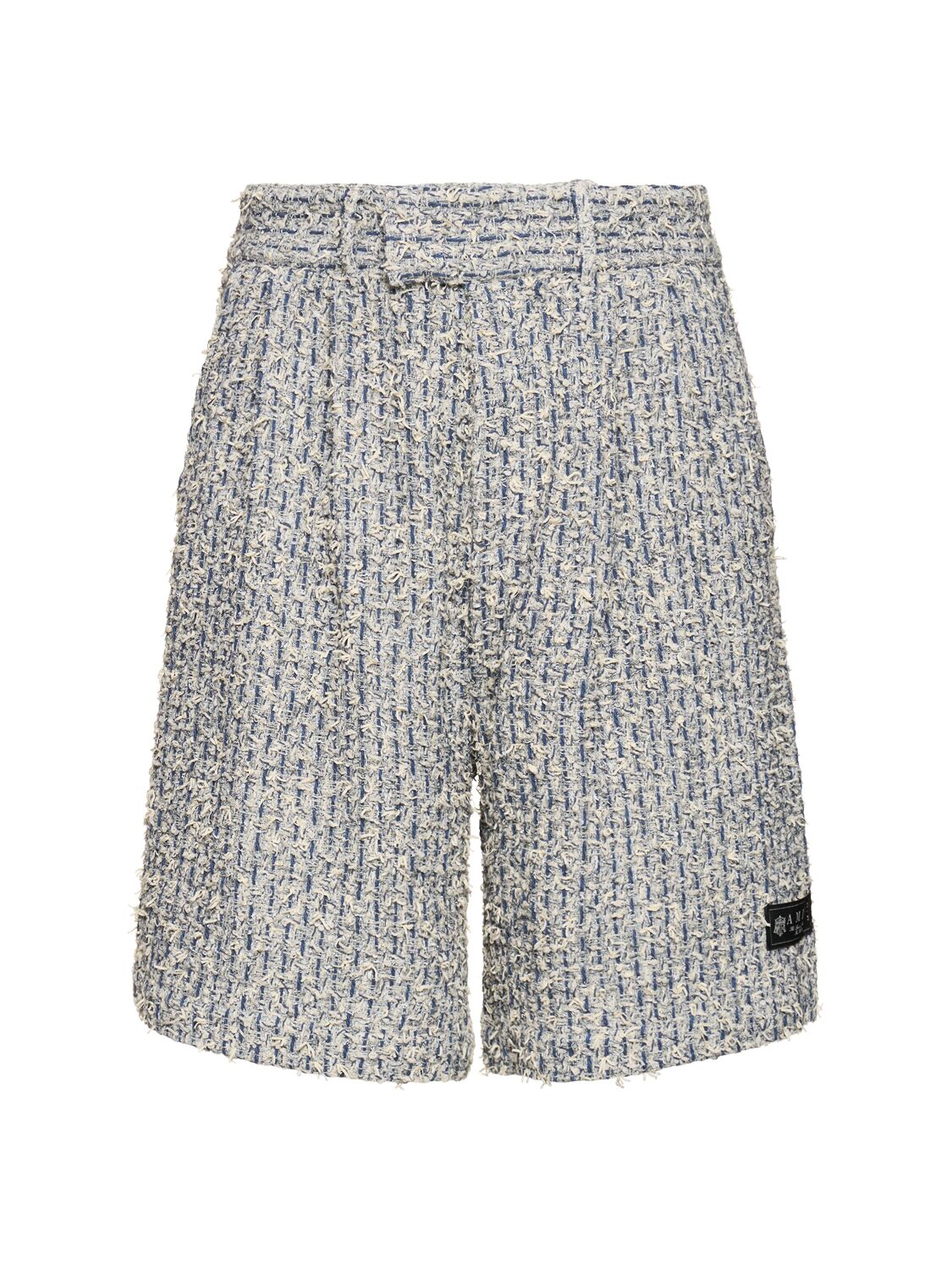 Image of Cotton Blend Bouclé Tweed Shorts