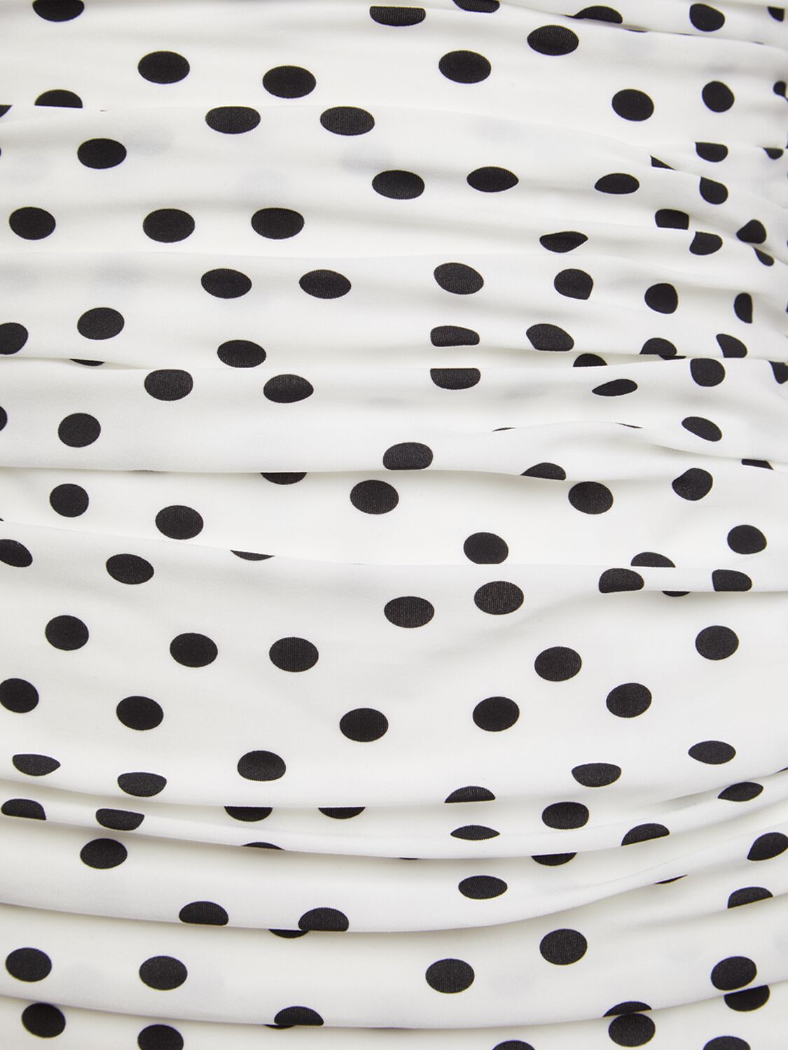 Shop Dolce & Gabbana Polka Dots One-piece Swimsuit In Black,white