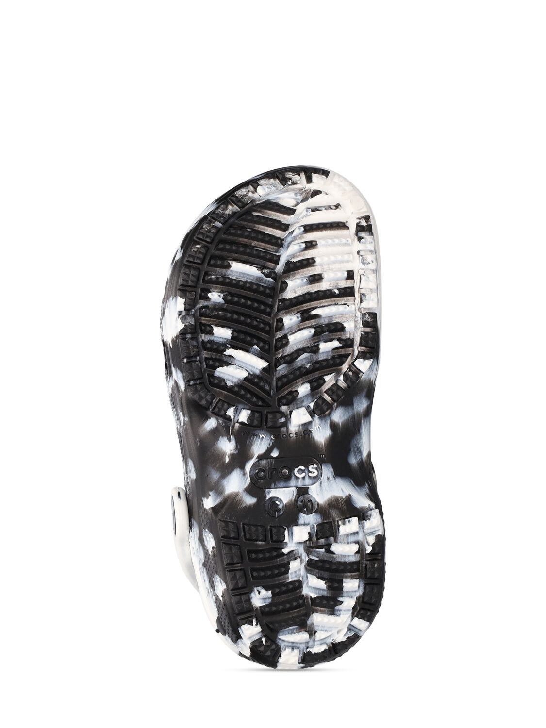 Shop Crocs Tie Dye Print Rubber  In Black,white