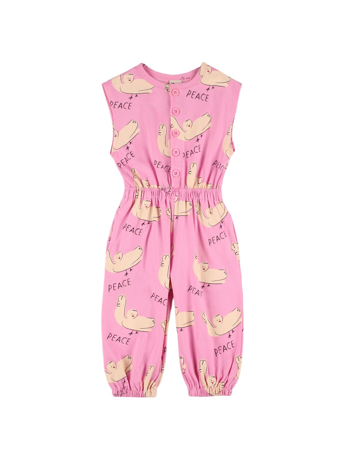 Jellymallow Babies' Printed Cotton Overalls In Pink