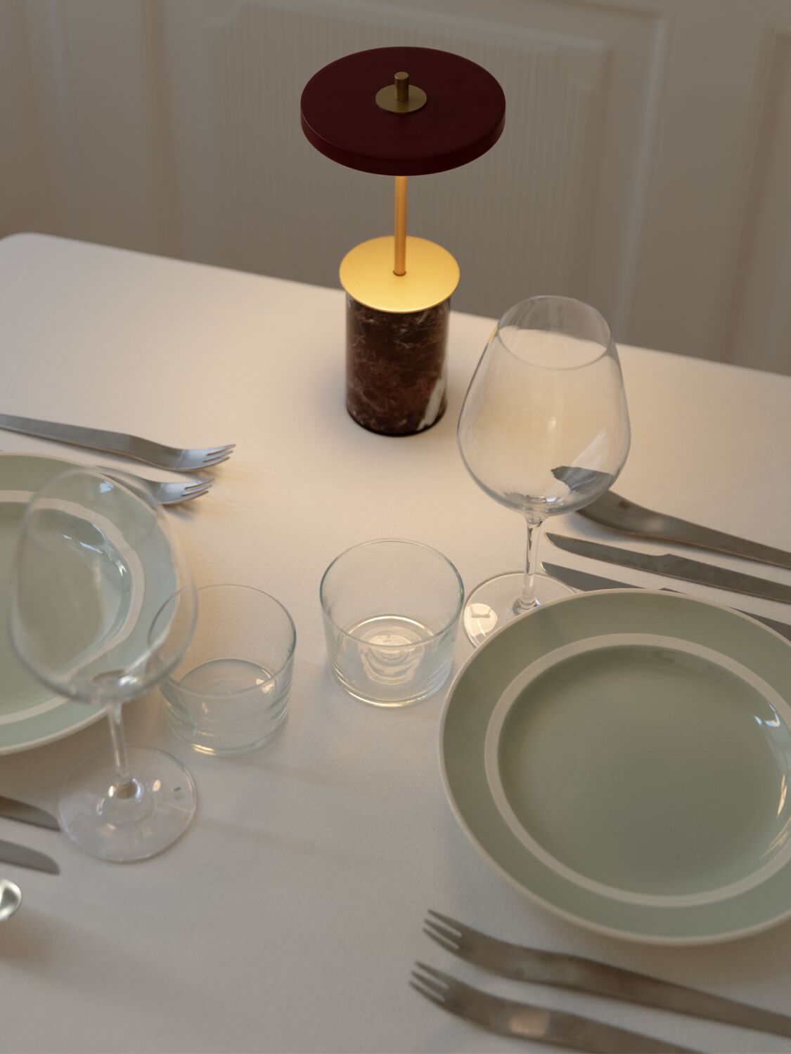 Umage Asteria Move Mini Marble Table Lamp In Red