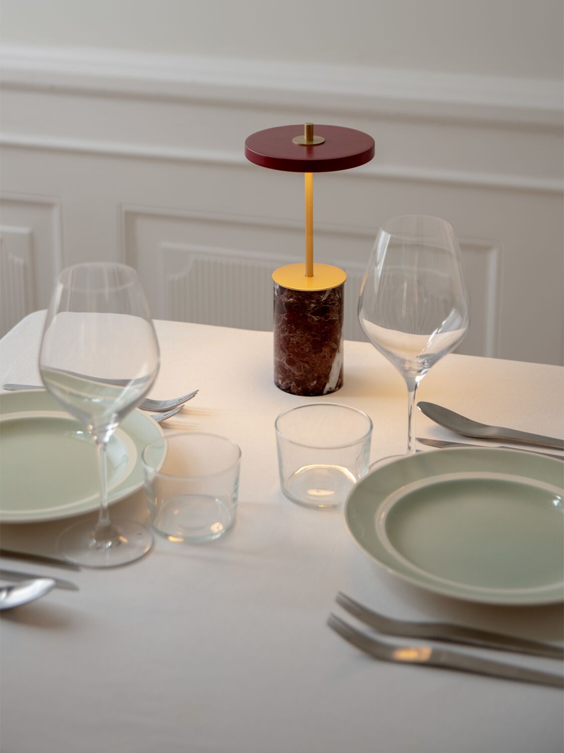 Umage Asteria Move Mini Marble Table Lamp In Red