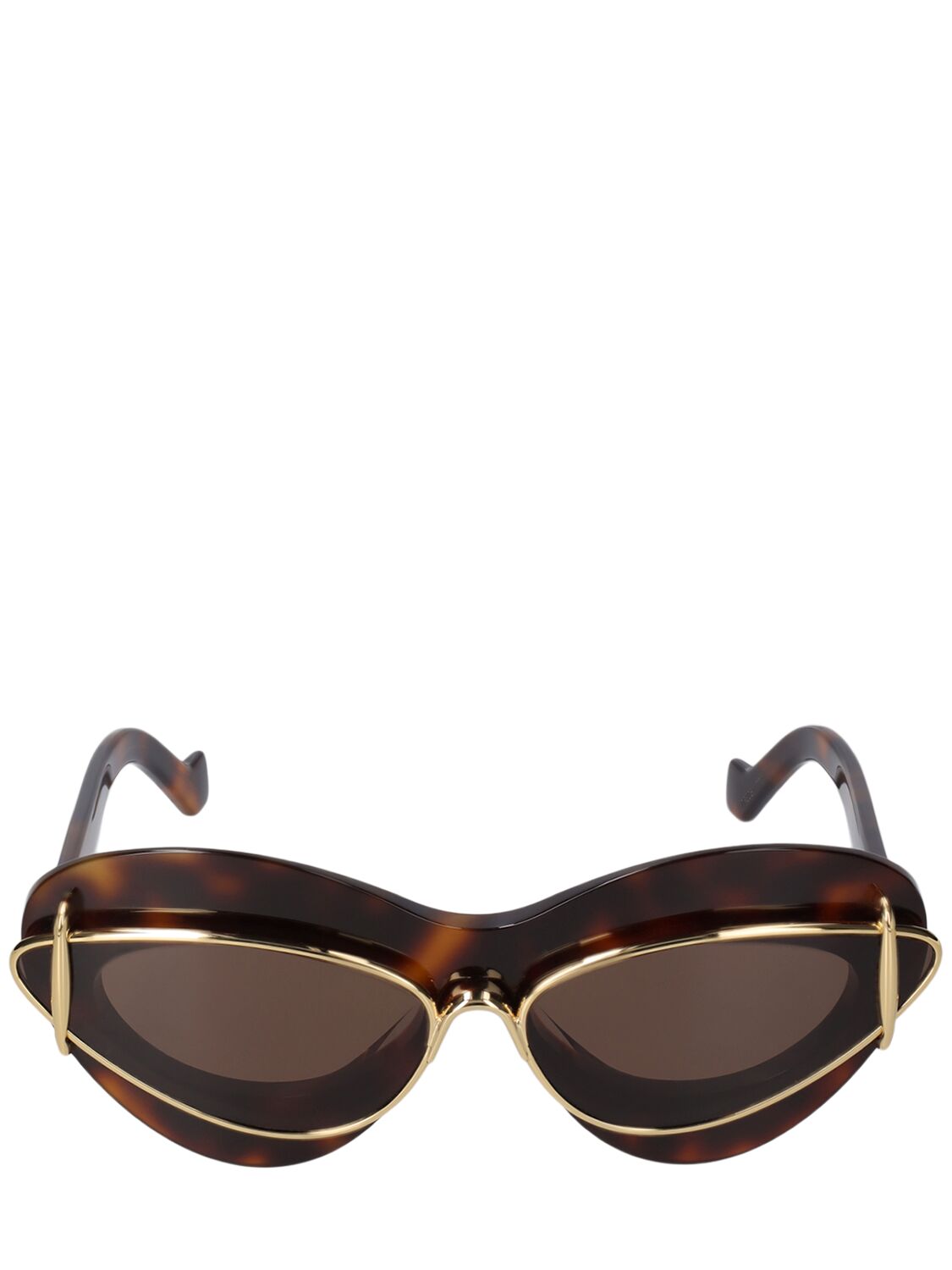Loewe Double Frame Acetate Sunglasses In Brown