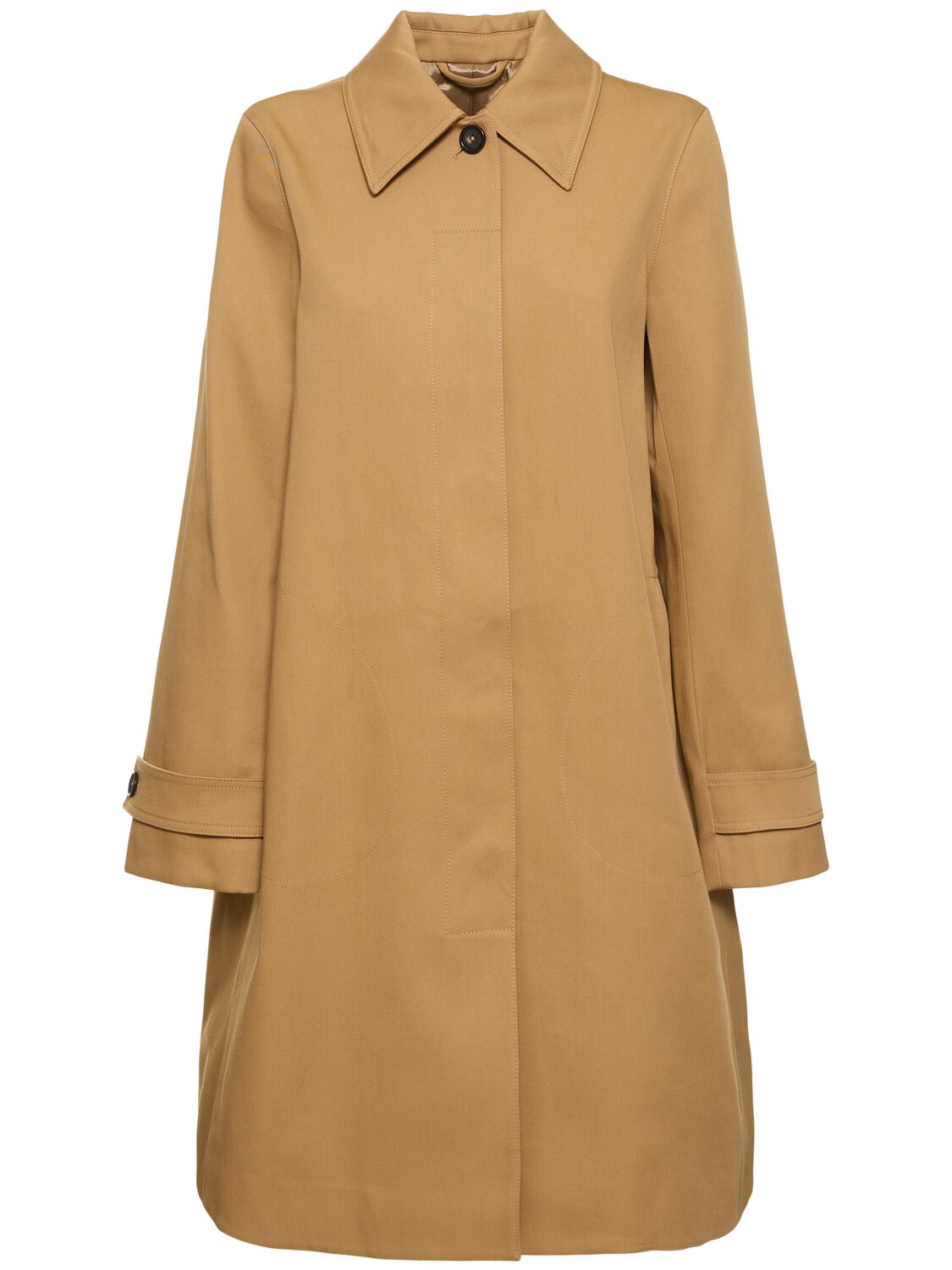 Image of A-line Car Cotton Trench Coat