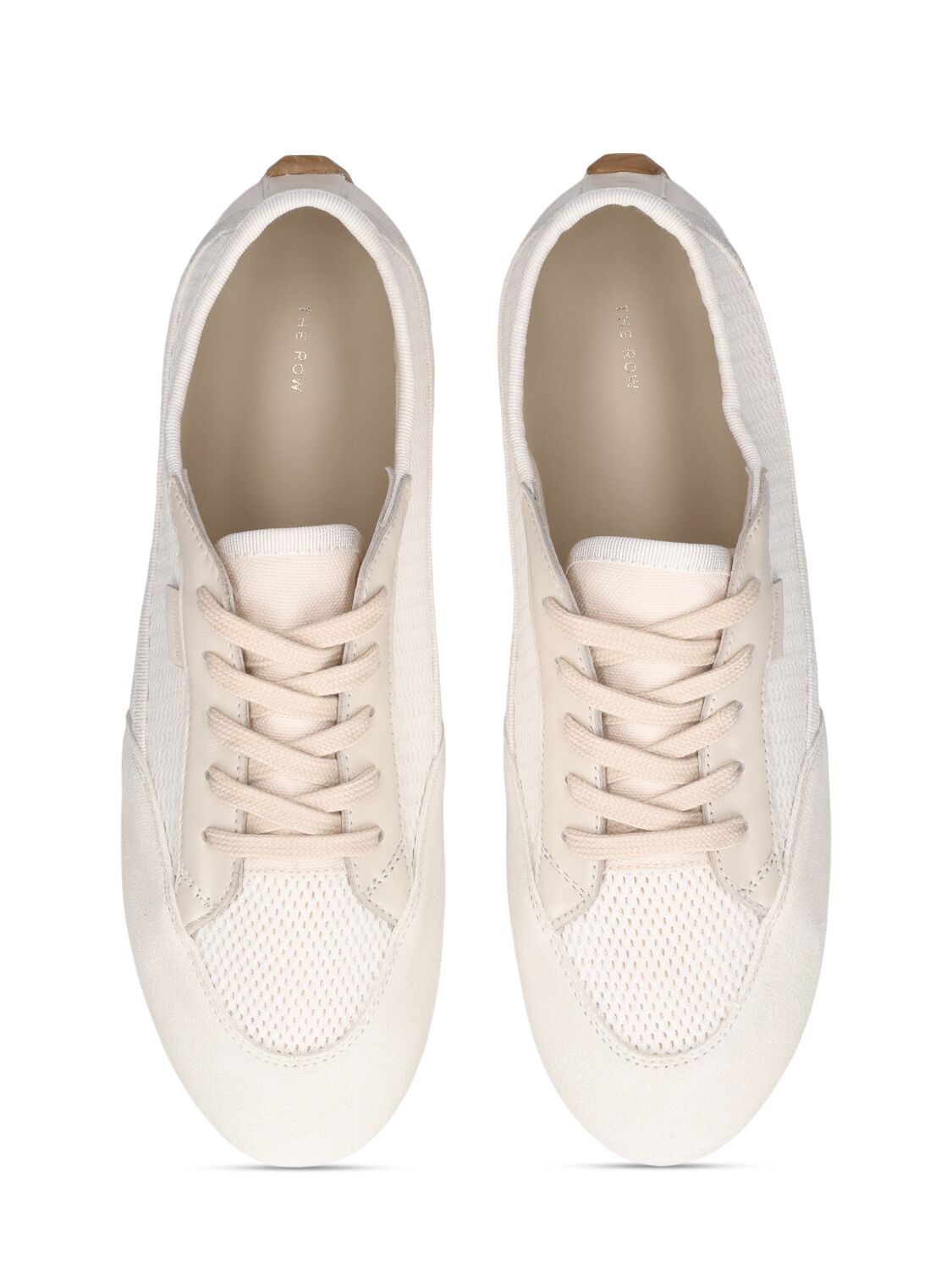 Shop The Row Bonnie Canvas & Suede Sneakers In White
