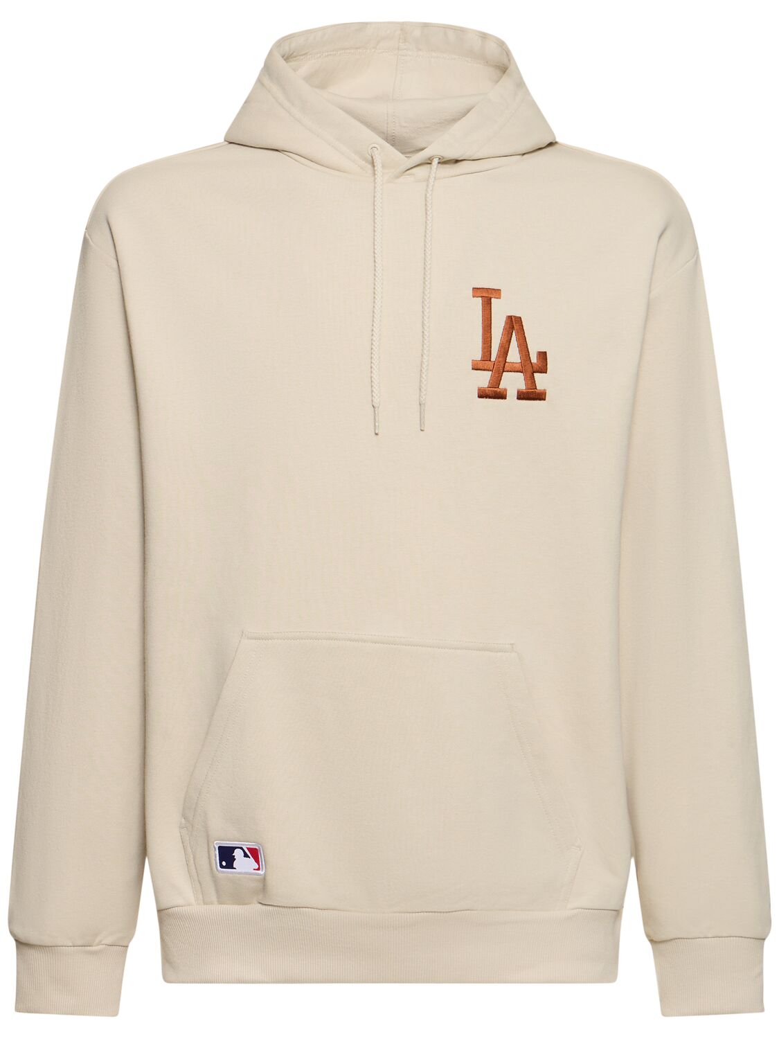 New Era La Dodgers Essential Oversize Hoodie In Beige,brown