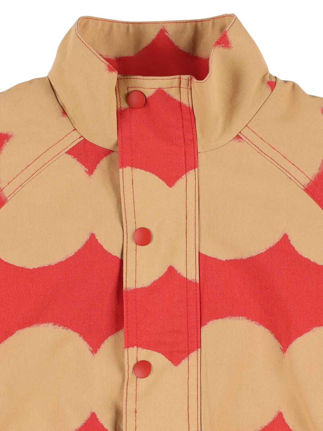 Shop Jellymallow Woven Cotton Jacket In Red