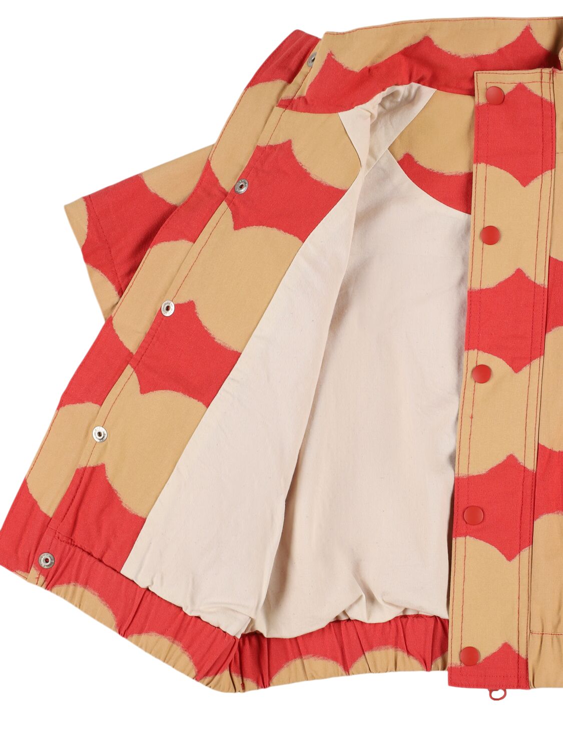 Shop Jellymallow Woven Cotton Jacket In Red