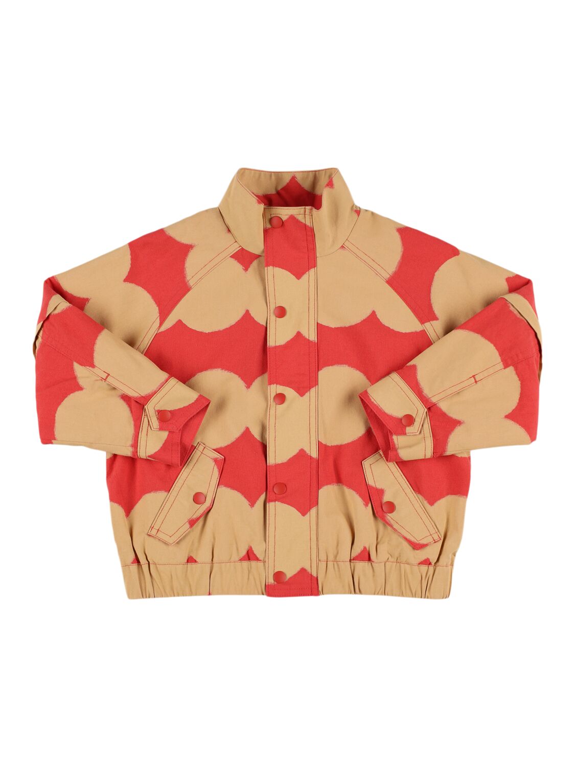 Shop Jellymallow Woven Cotton Jacket In Red