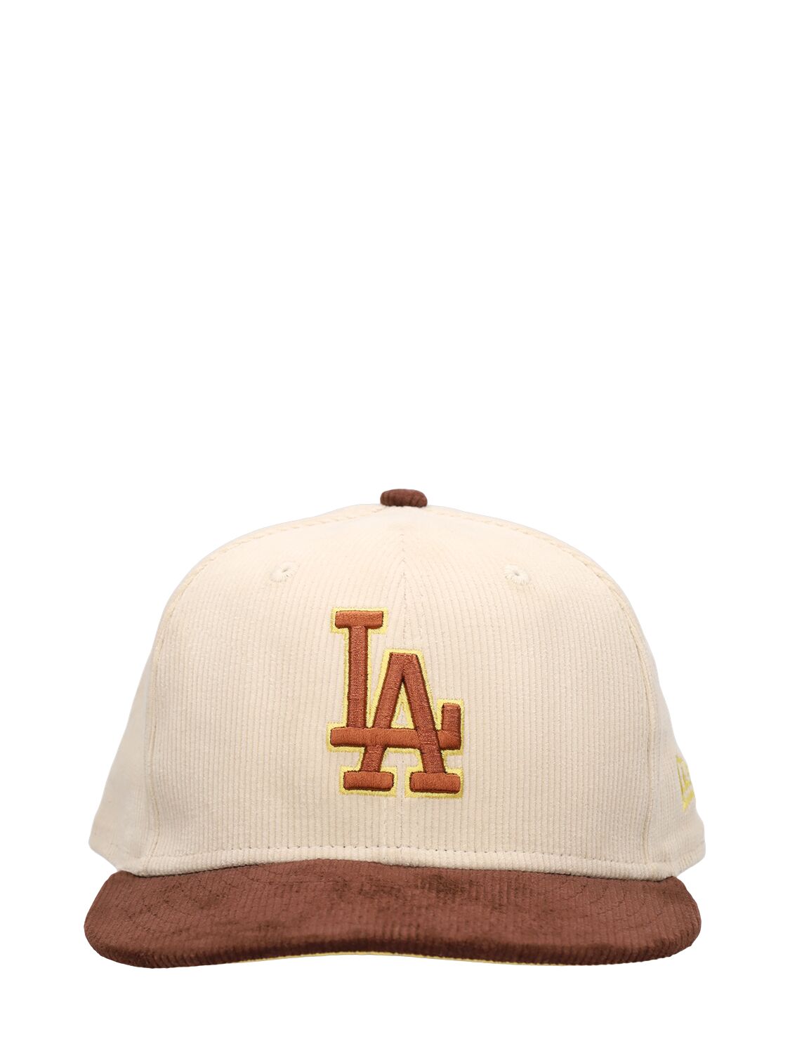 New Era La Dodgers 59fifty Cap In Beige,brown