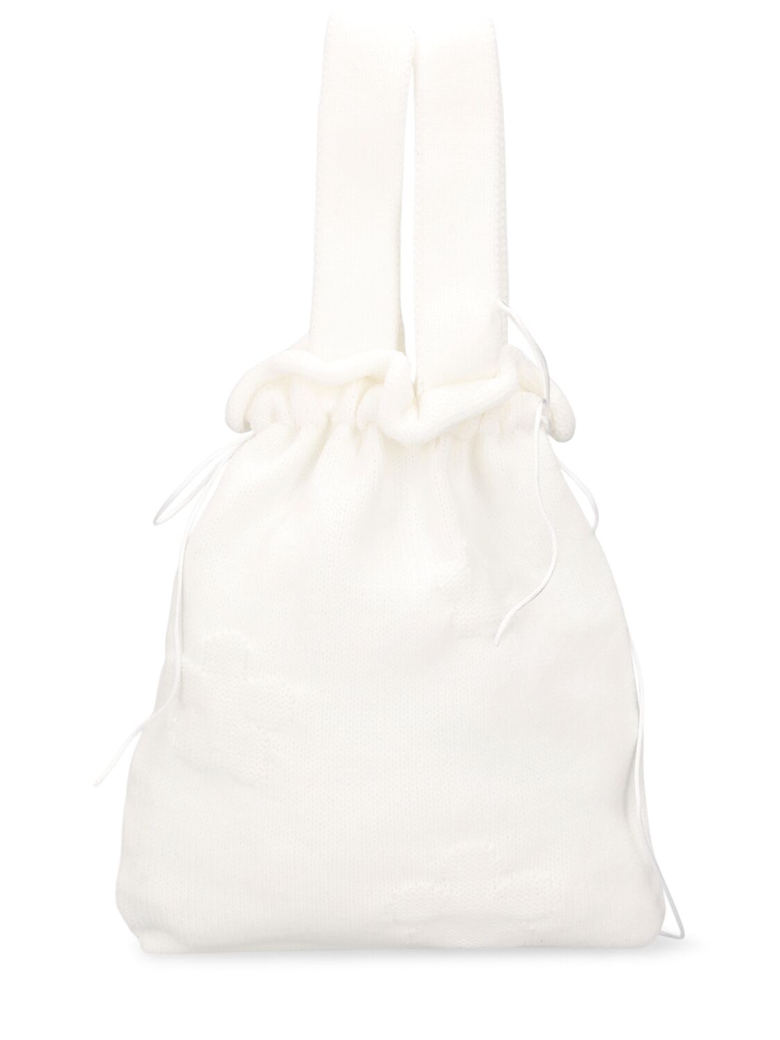 Cecilie Bahnsen Ute Knit Drawstring Bag In White