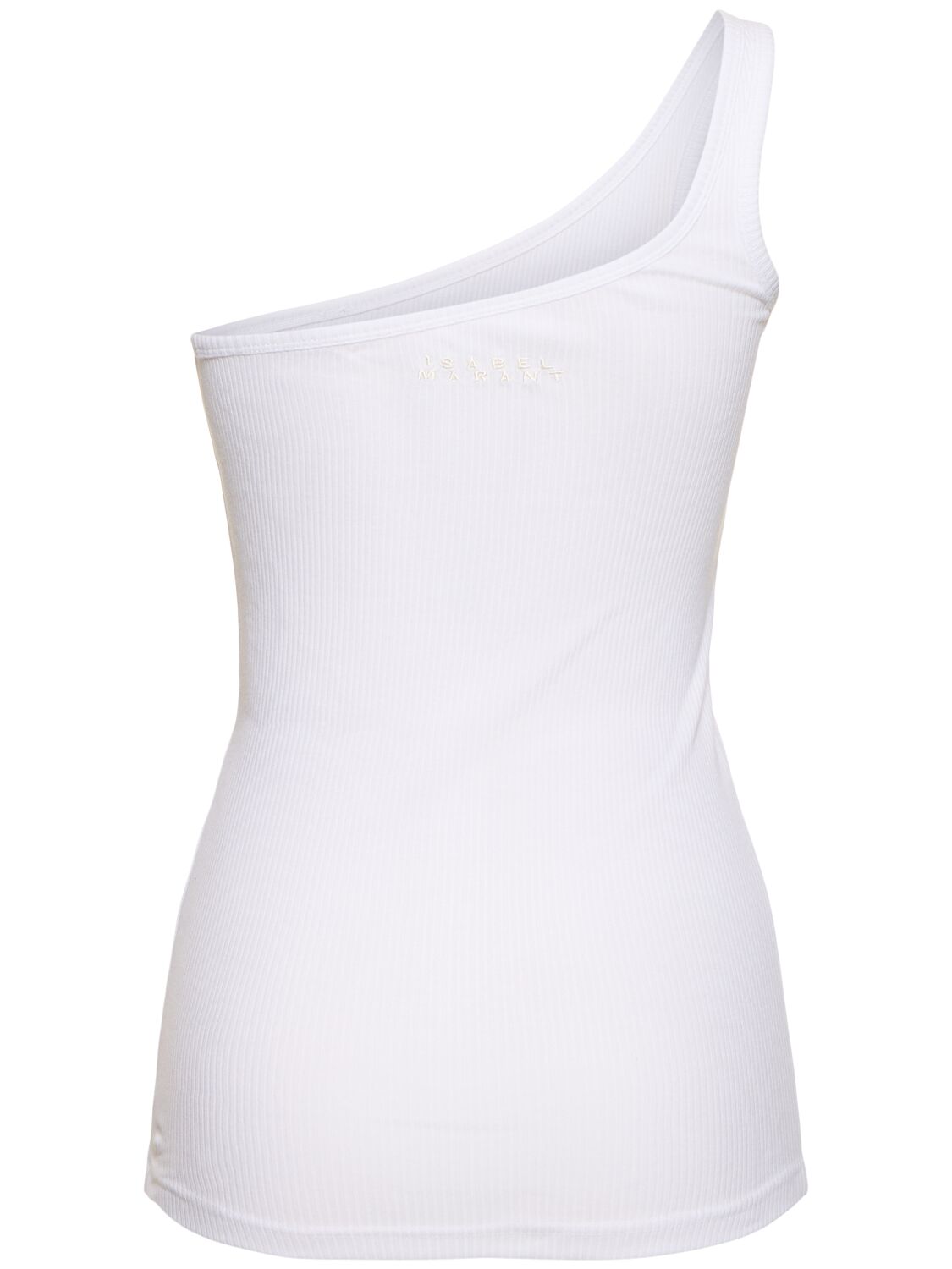 Shop Isabel Marant Tresia One Shoulder Cotton Top In White