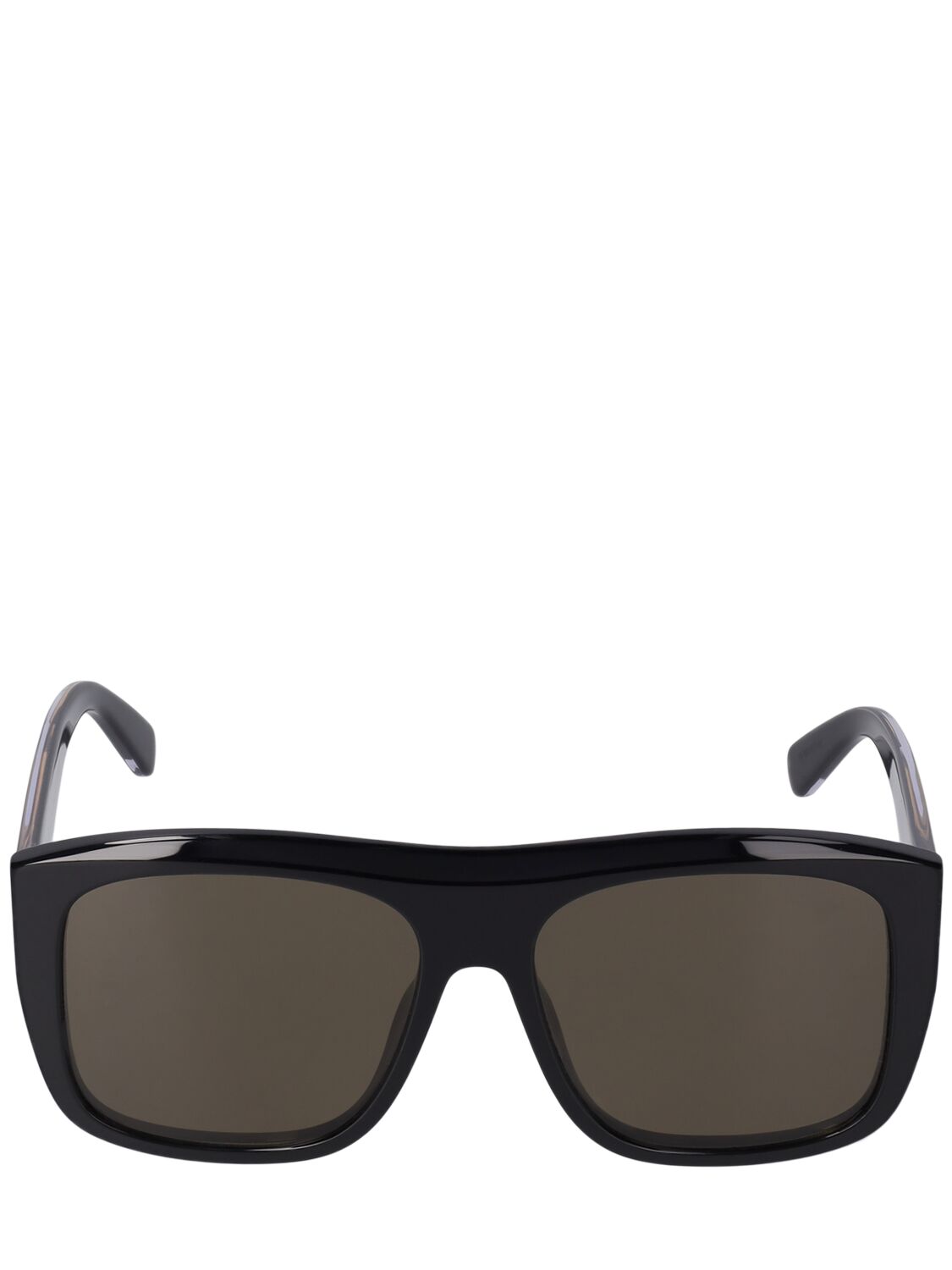 Stella Mccartney Squared Acetate Sunglasses In Black,green
