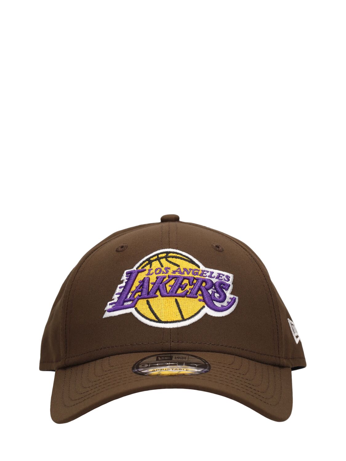 New Era La Lakers Repreve 9forty Tech Cap In Brown,purple