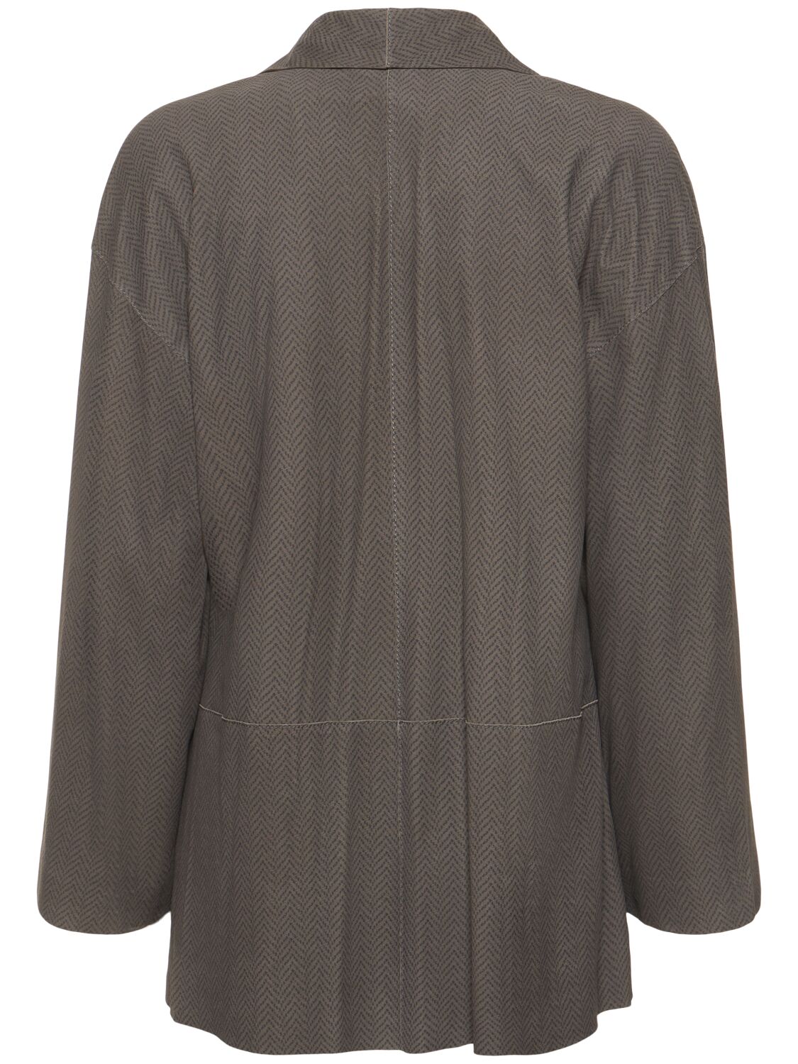 Shop Giorgio Armani Single Breasted Suede Caban Jacket In Brown