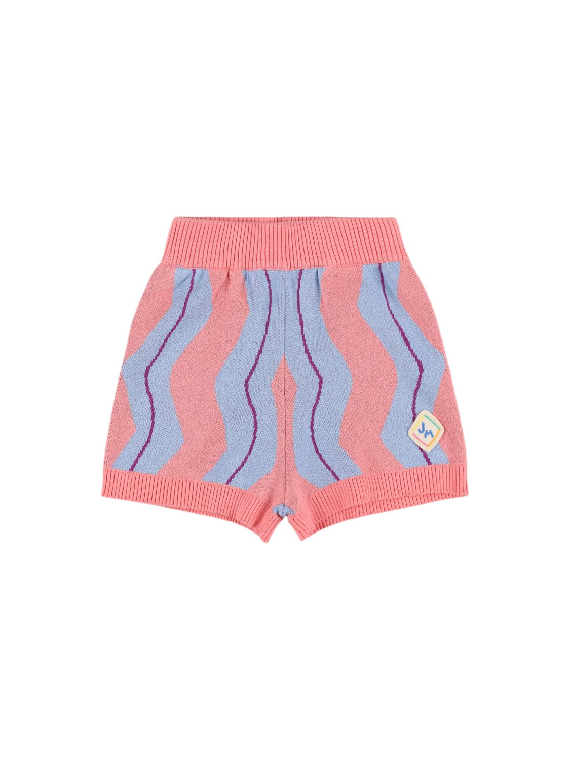 Jellymallow Kids' Cotton Knit Shorts In Pink,multi