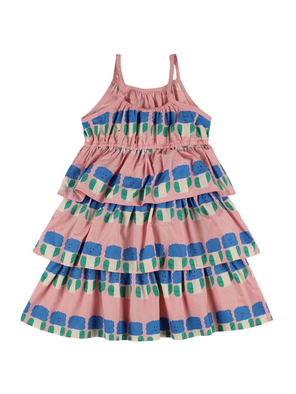 Shop Jellymallow Tiered Cotton Dress In Pink