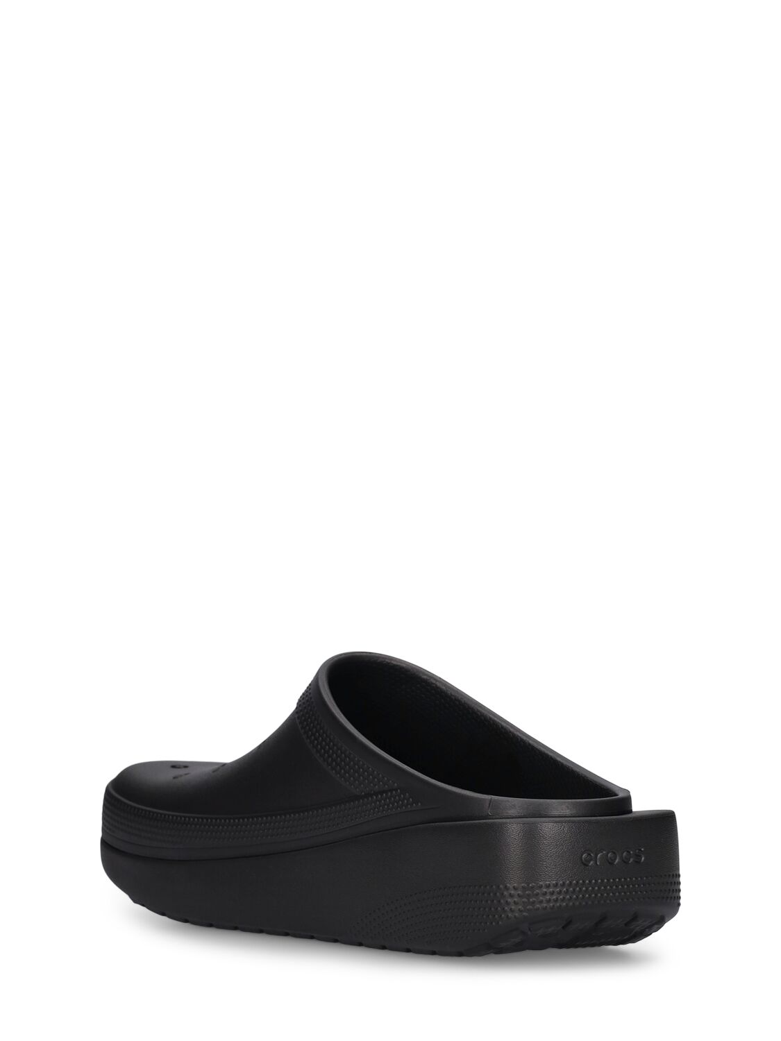 Shop Crocs Blunt Toe Slides In Black