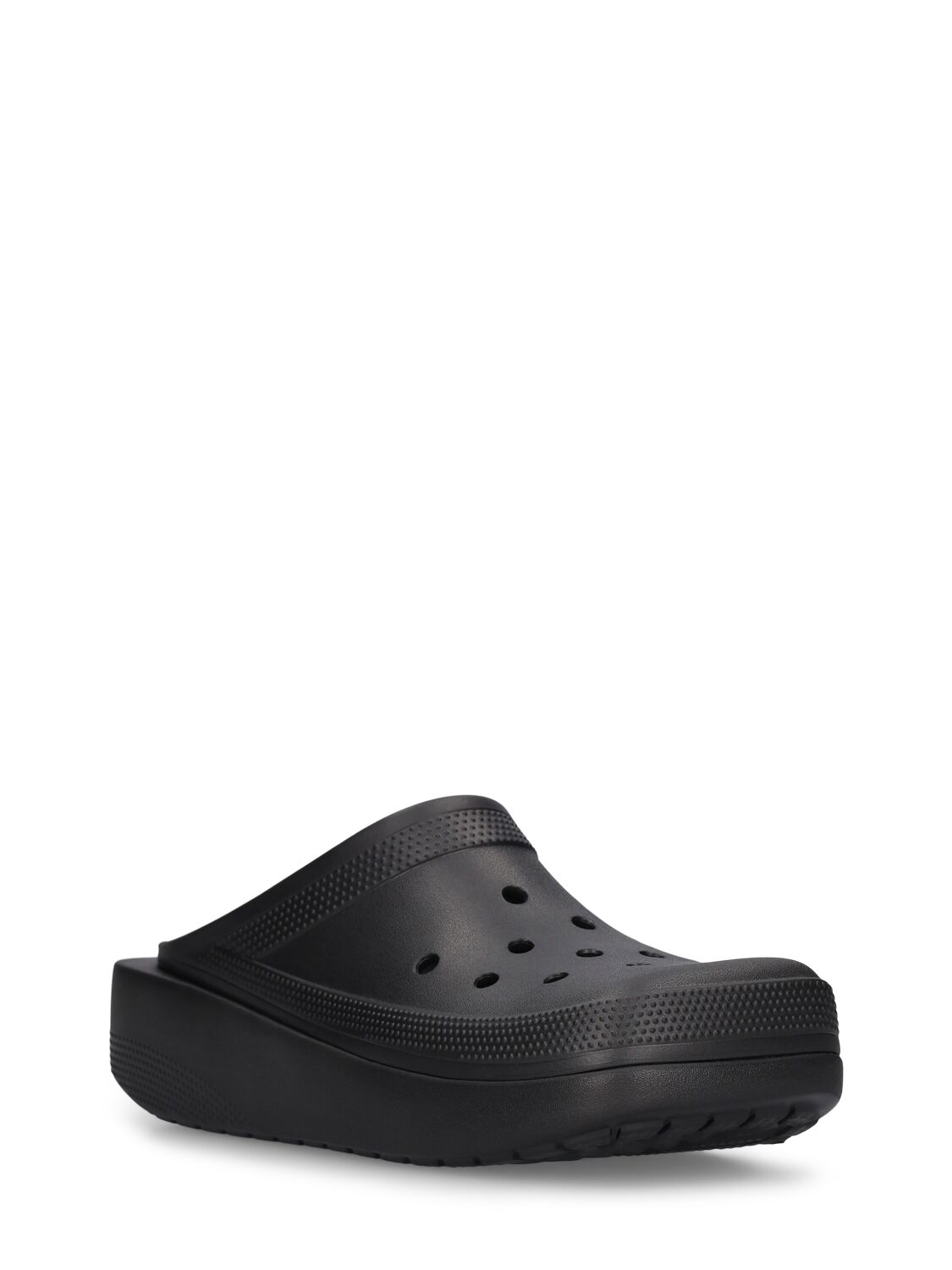 Shop Crocs Blunt Toe Slides In Black