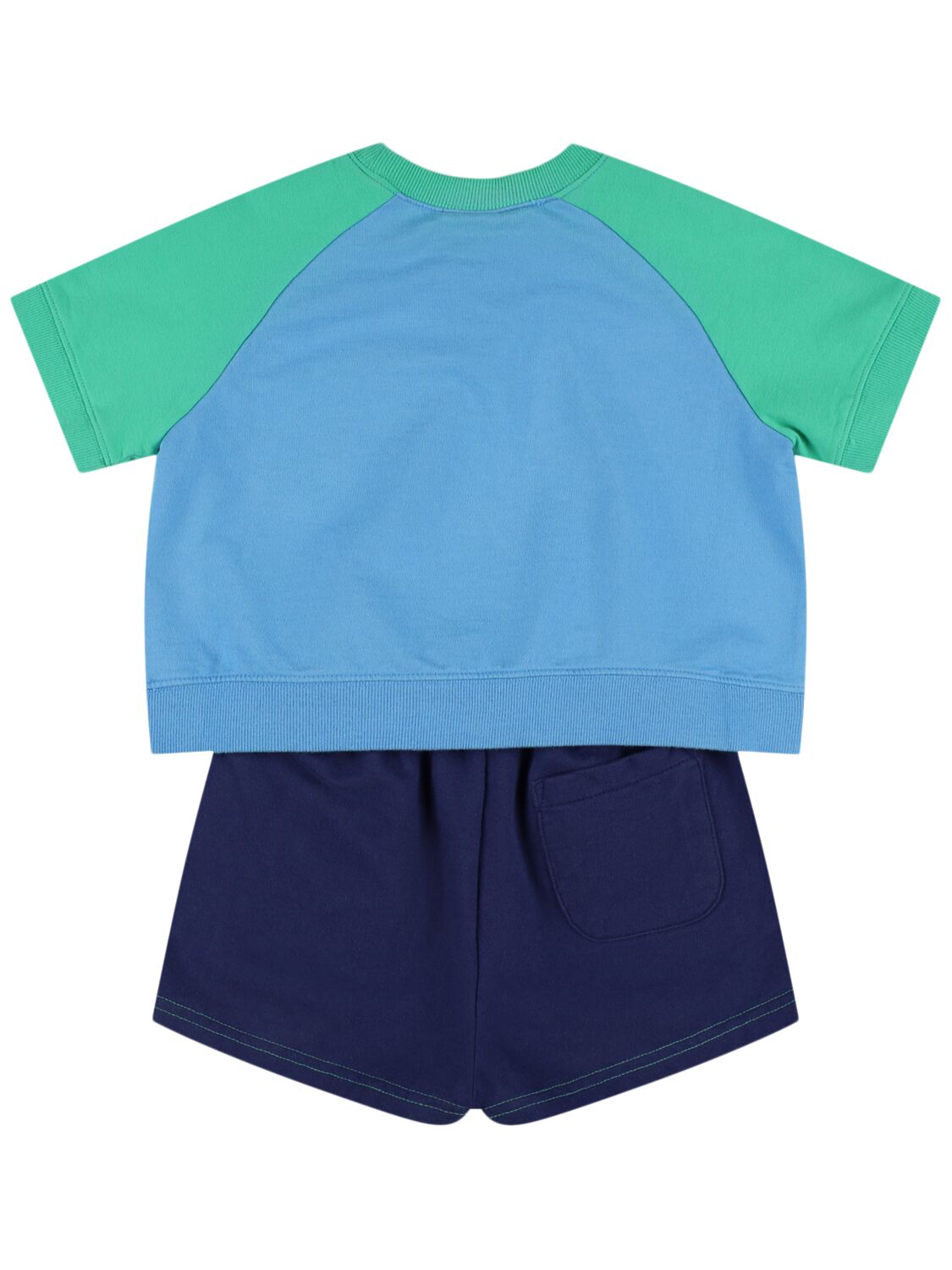 Shop Jellymallow Cotton Jersey T-shirt & Sweat Shorts In Light Green