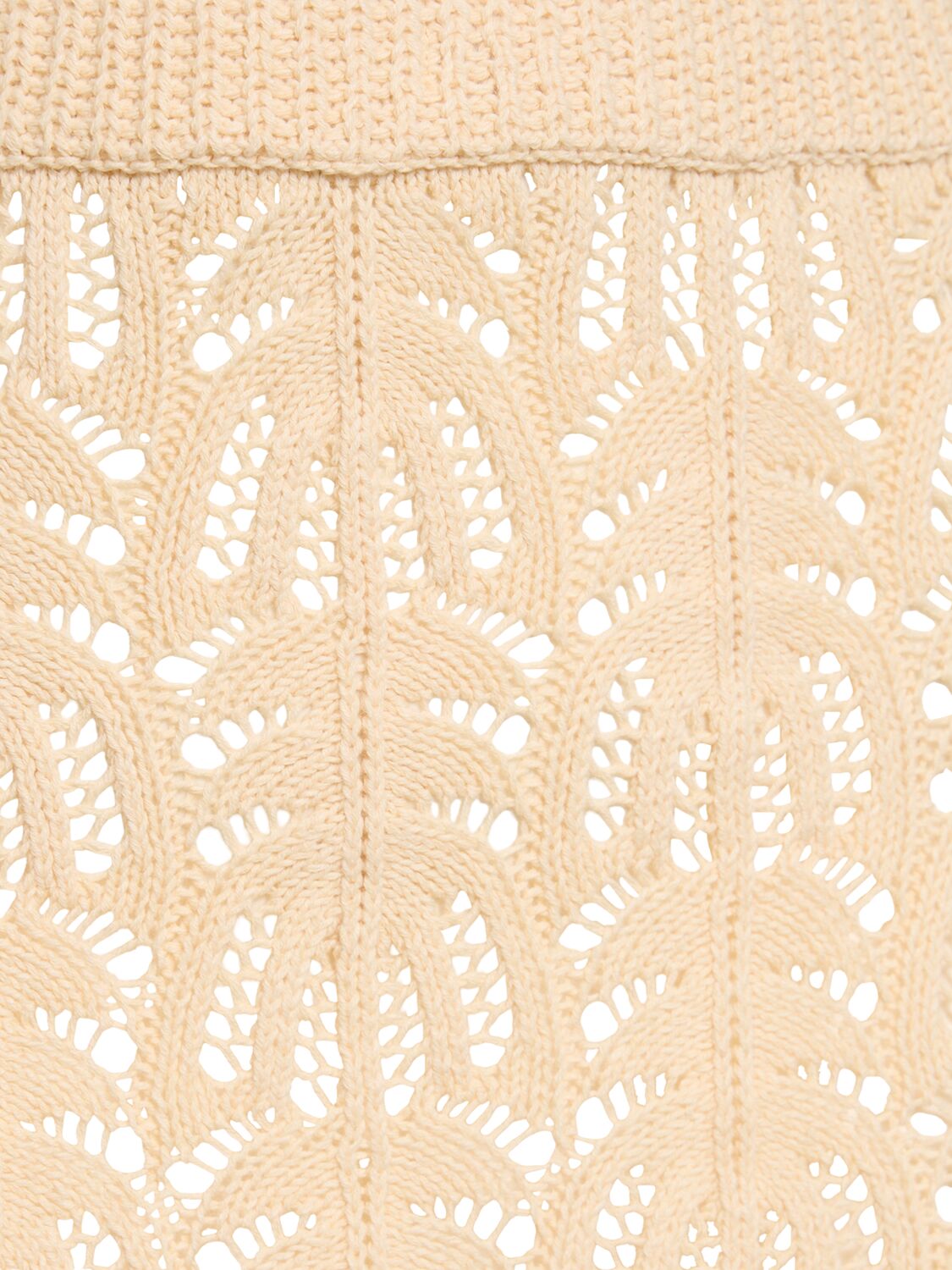 Shop The Garment Egypt Crochet Cotton Linen Long Skirt In Bone
