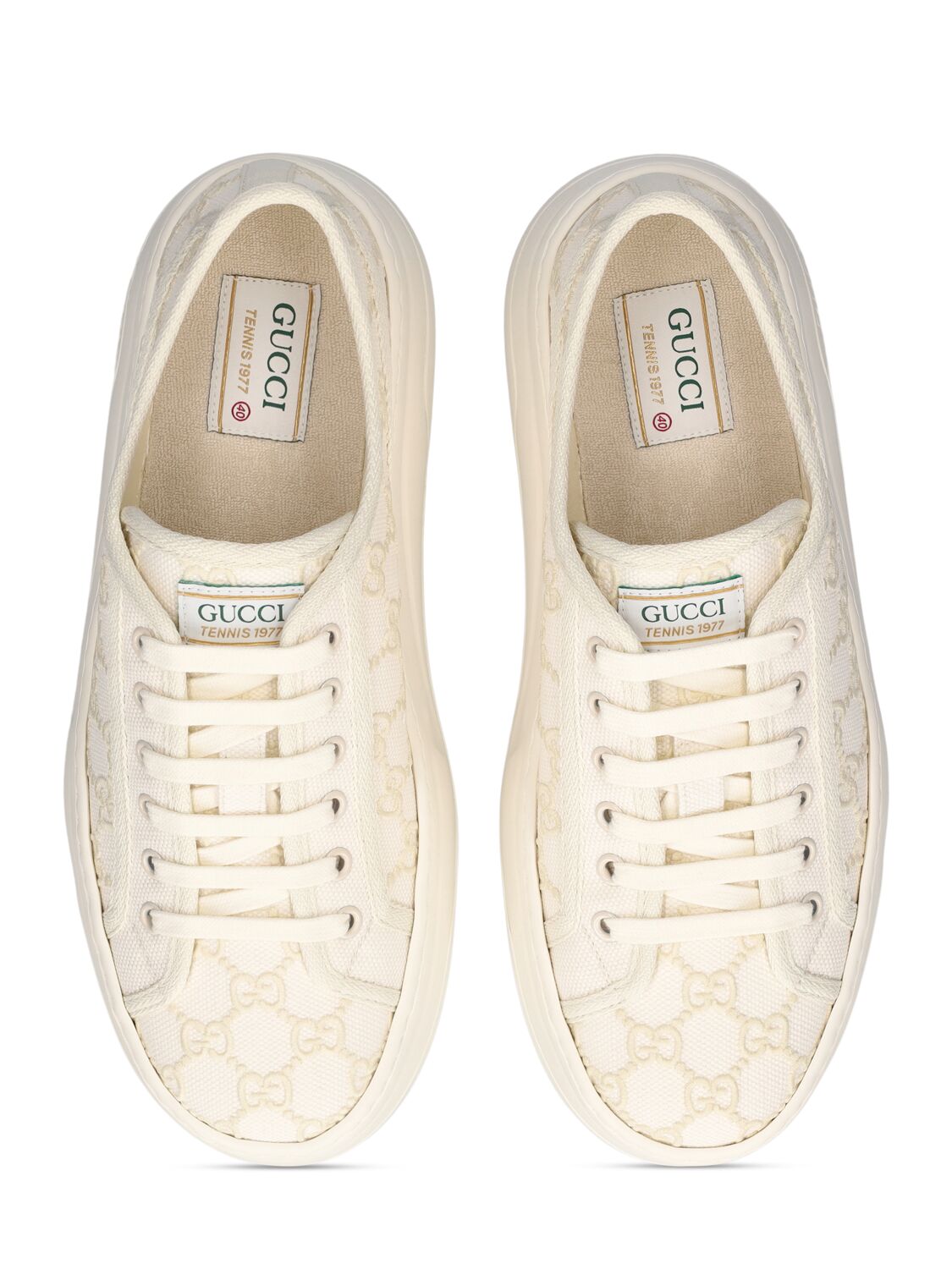 Shop Gucci 52mm  Tennis 1977 Sneakers In Off White