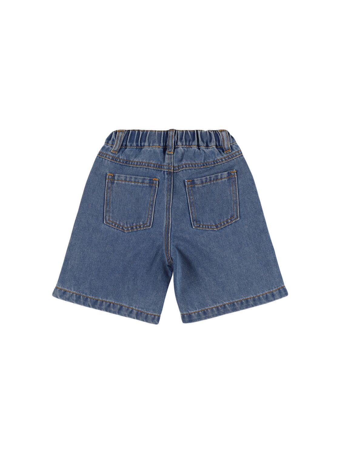 Shop Jellymallow Cotton Denim Shorts In Blue