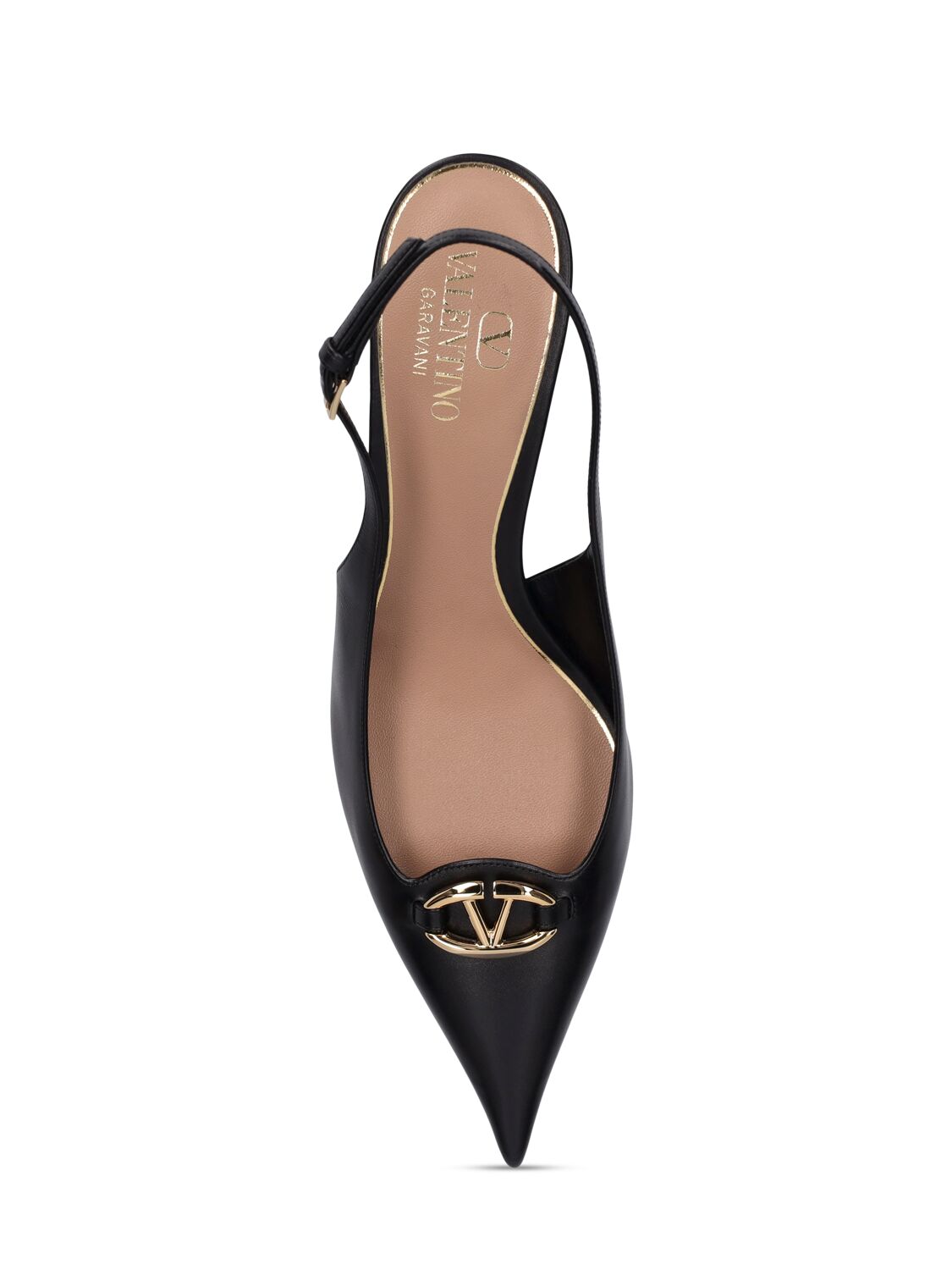 Shop Valentino 60mm Moon Logo Leather Heels In Black