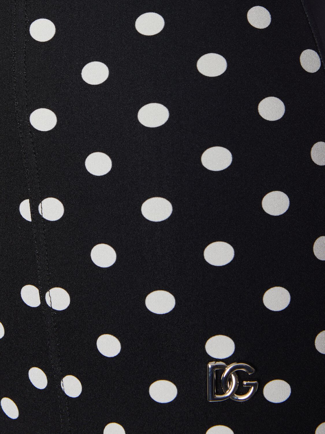 Shop Dolce & Gabbana Polka Dots One Piece Swimsuit In White,black