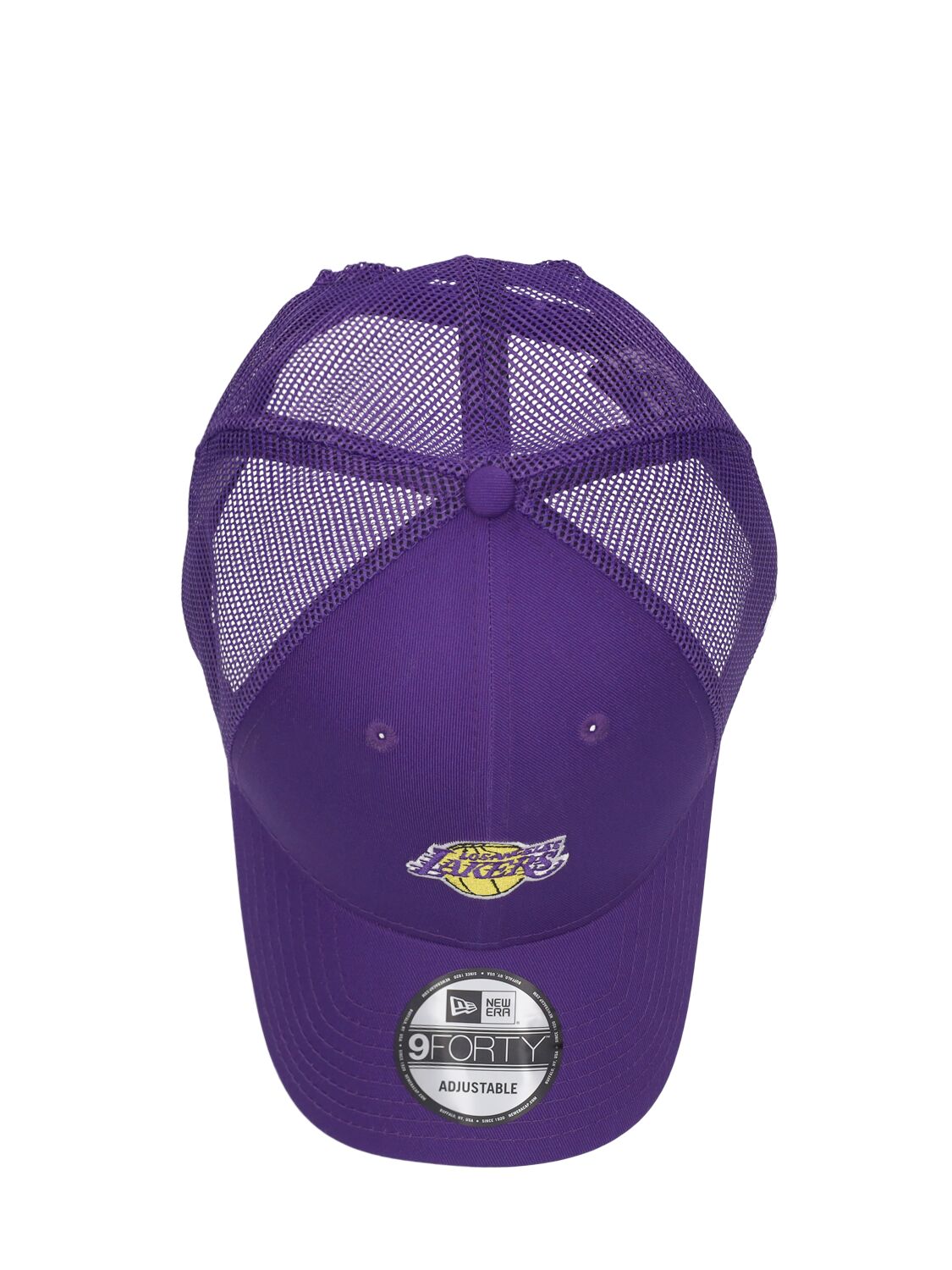 Shop New Era La Lakers 9forty Trucker Cap In Purple,yellow