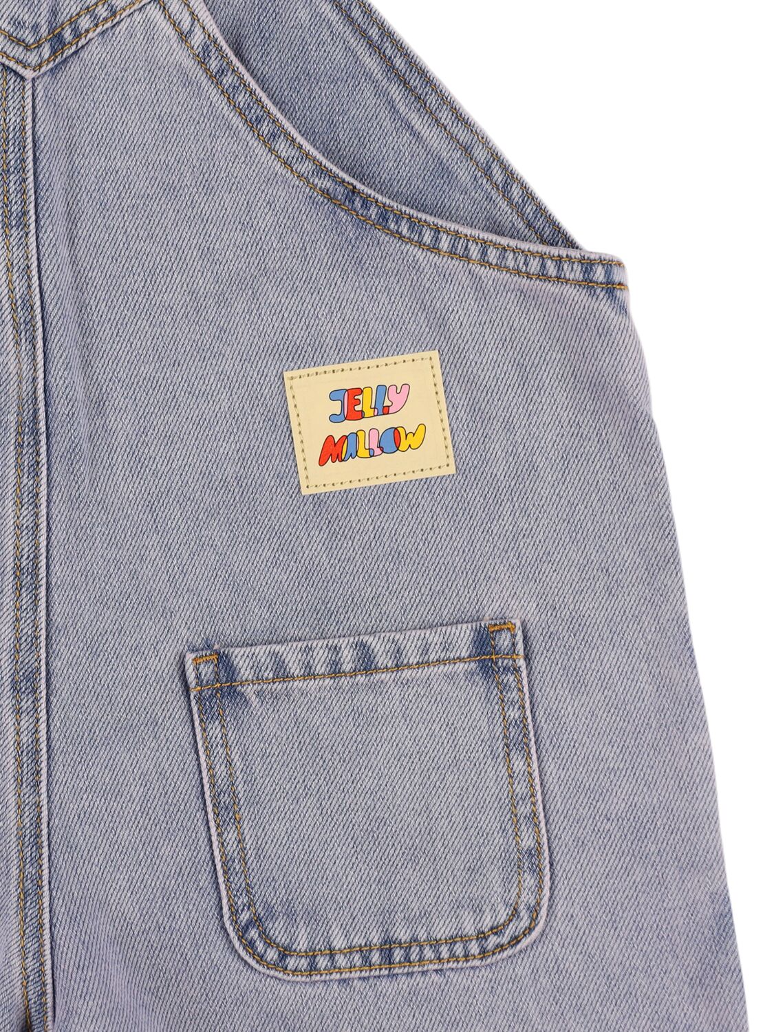 JELLYMALLOW COTTON DENIM OVERALLS 
