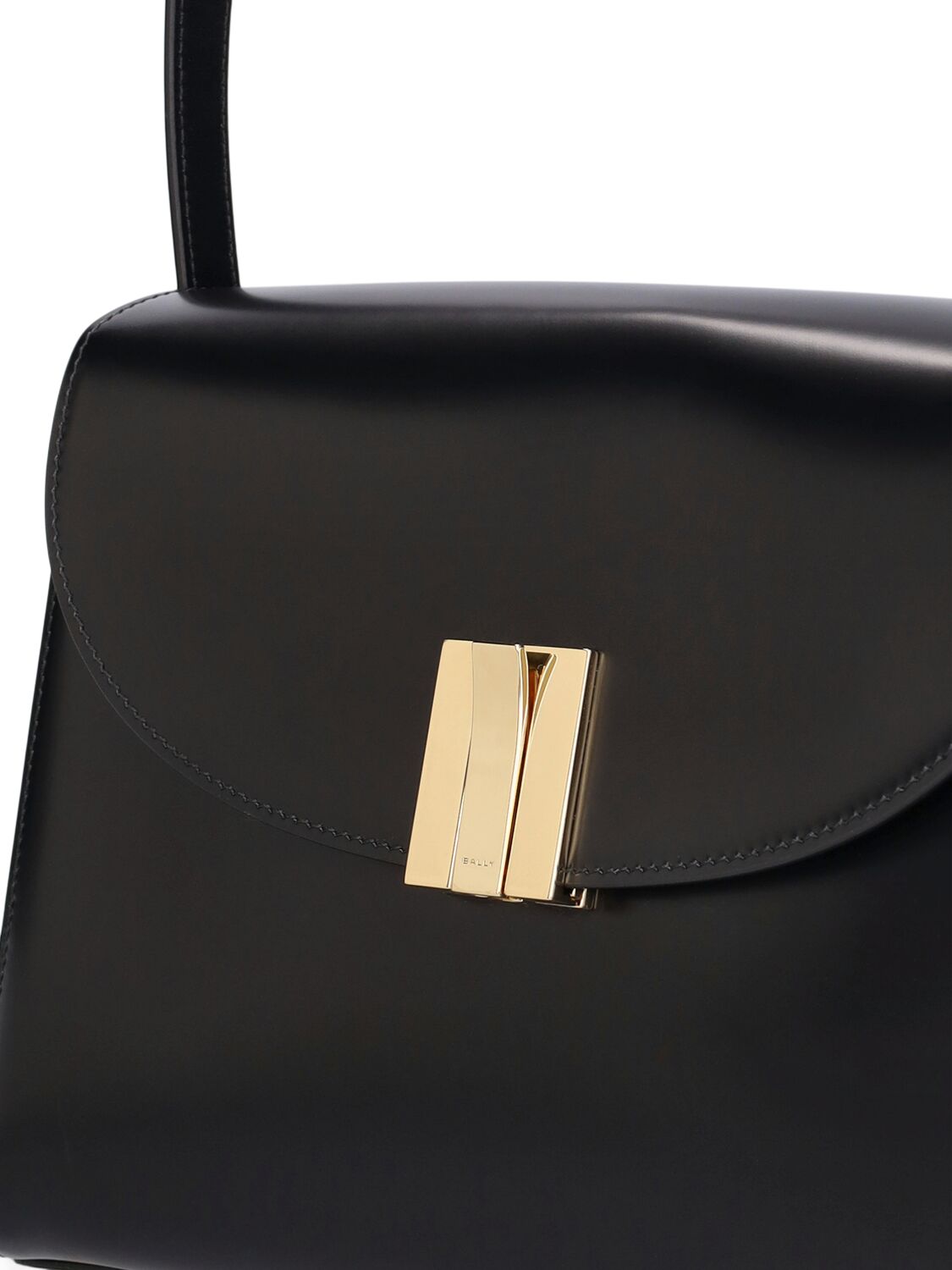 Shop Bally Small Ollam Leather Shoulder Bag In Black