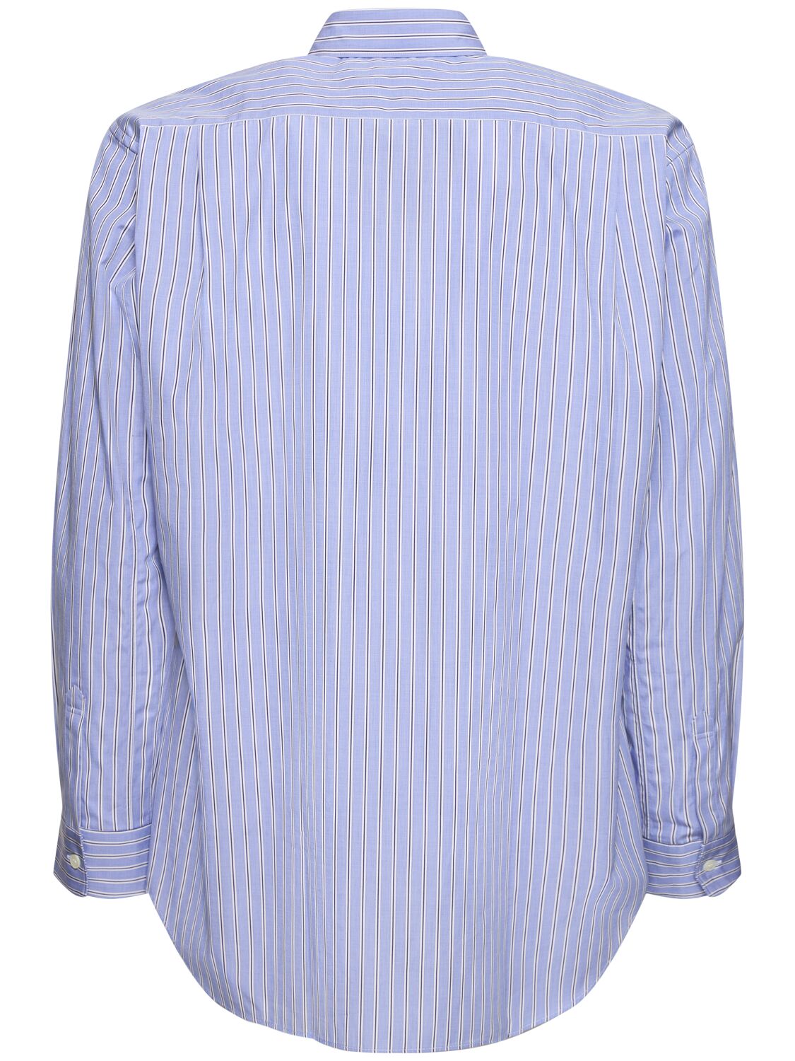 Shop Comme Des Garçons Shirt Forever Striped Poplin Shirt In Blue