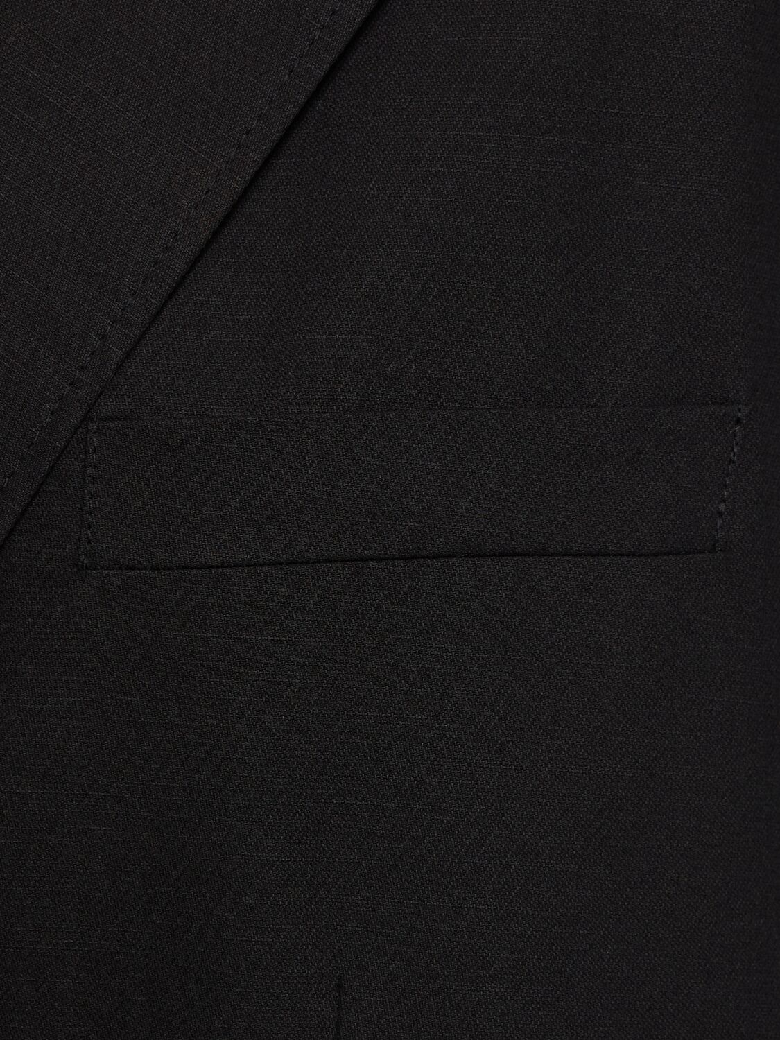 Shop Dunst Cotton & Linen Boyfriend Jacket In Black