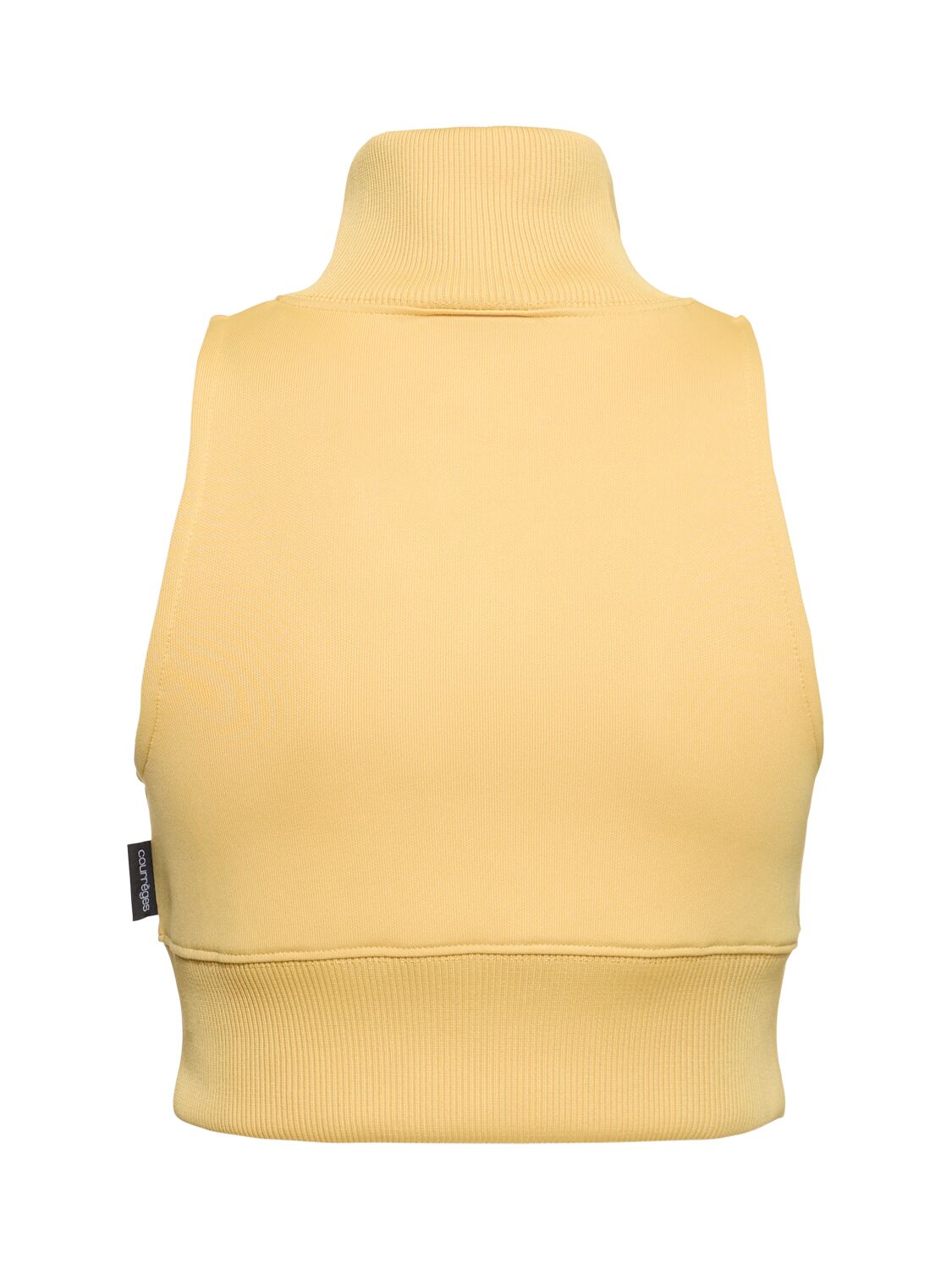 Shop Courrèges Interlock Tracksuit Cropped Vest In Yellow