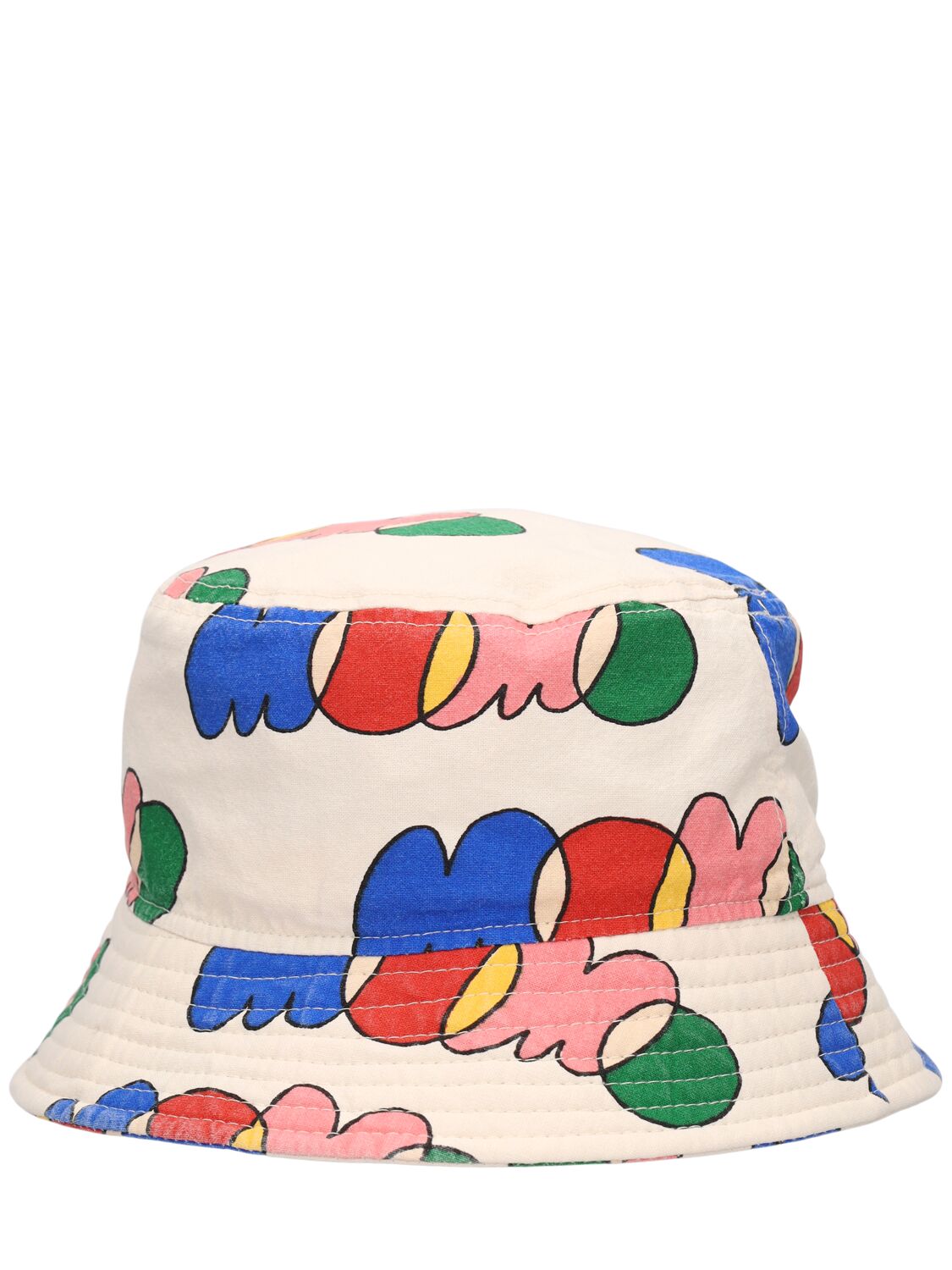 Shop Jellymallow Printed Cotton Bucket Hat In Off-white