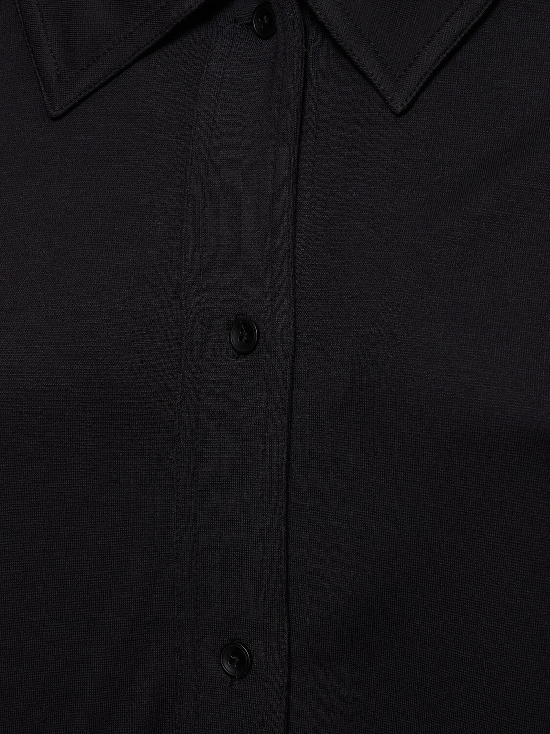 Shop Totême Fluid Jersey Viscose Shirt In Black