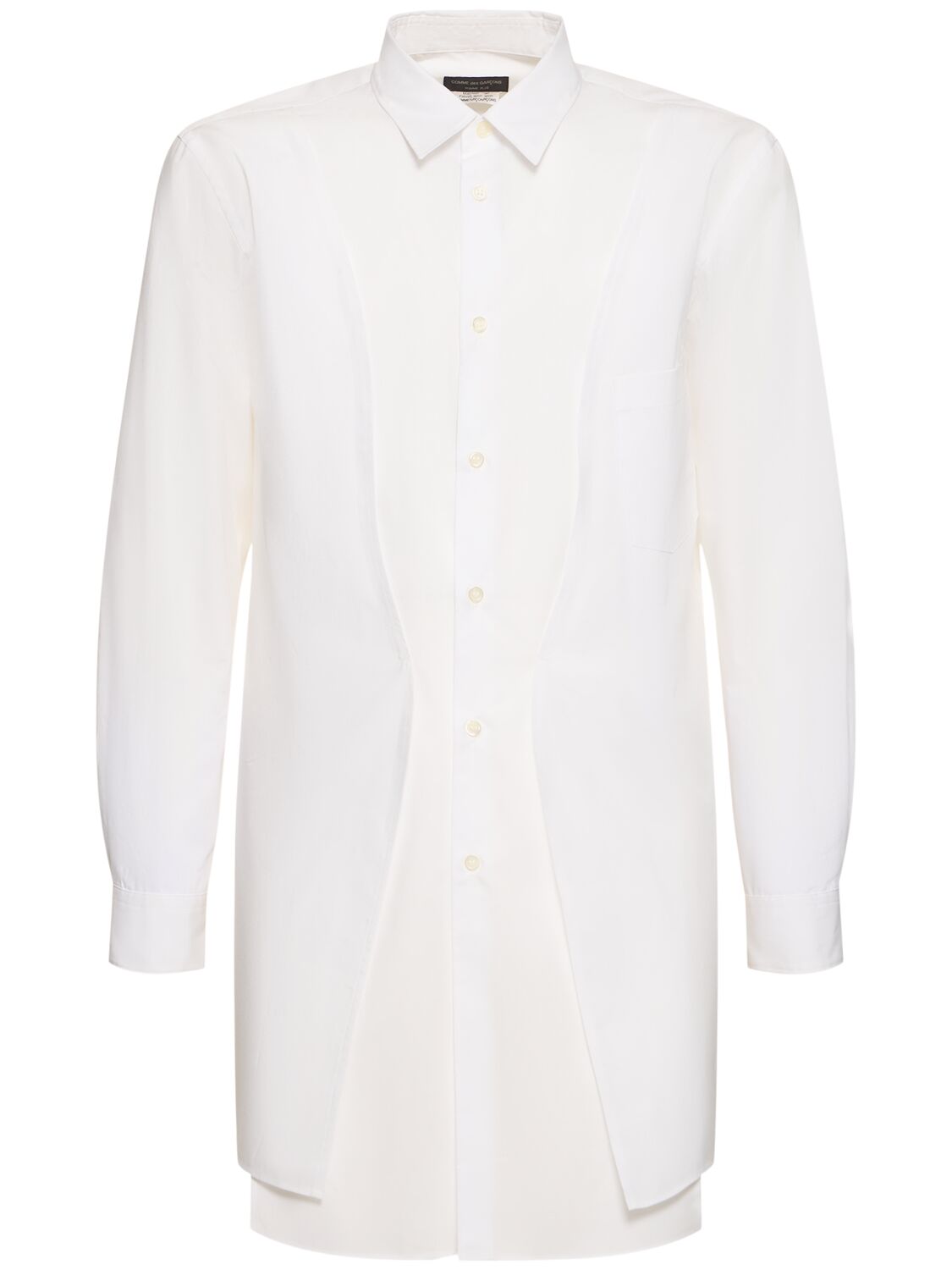 Comme Des Garçons Cotton Poplin Shirt In White