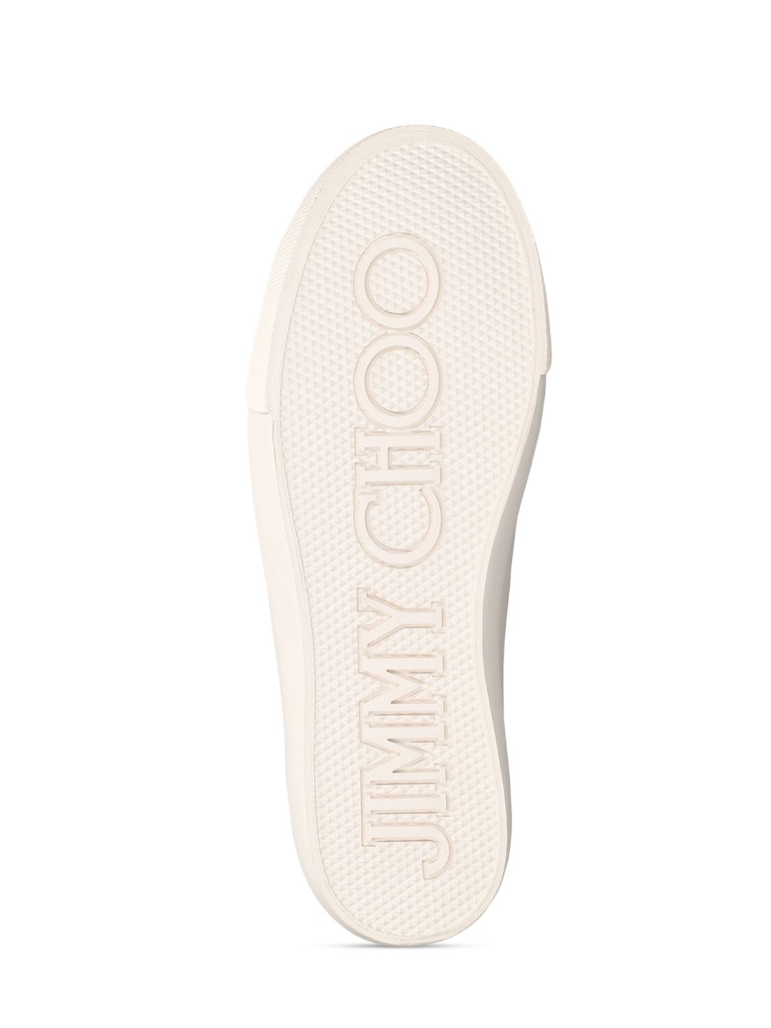Shop Jimmy Choo Palma Maxi Canvas & Leather Sneakers In Off White