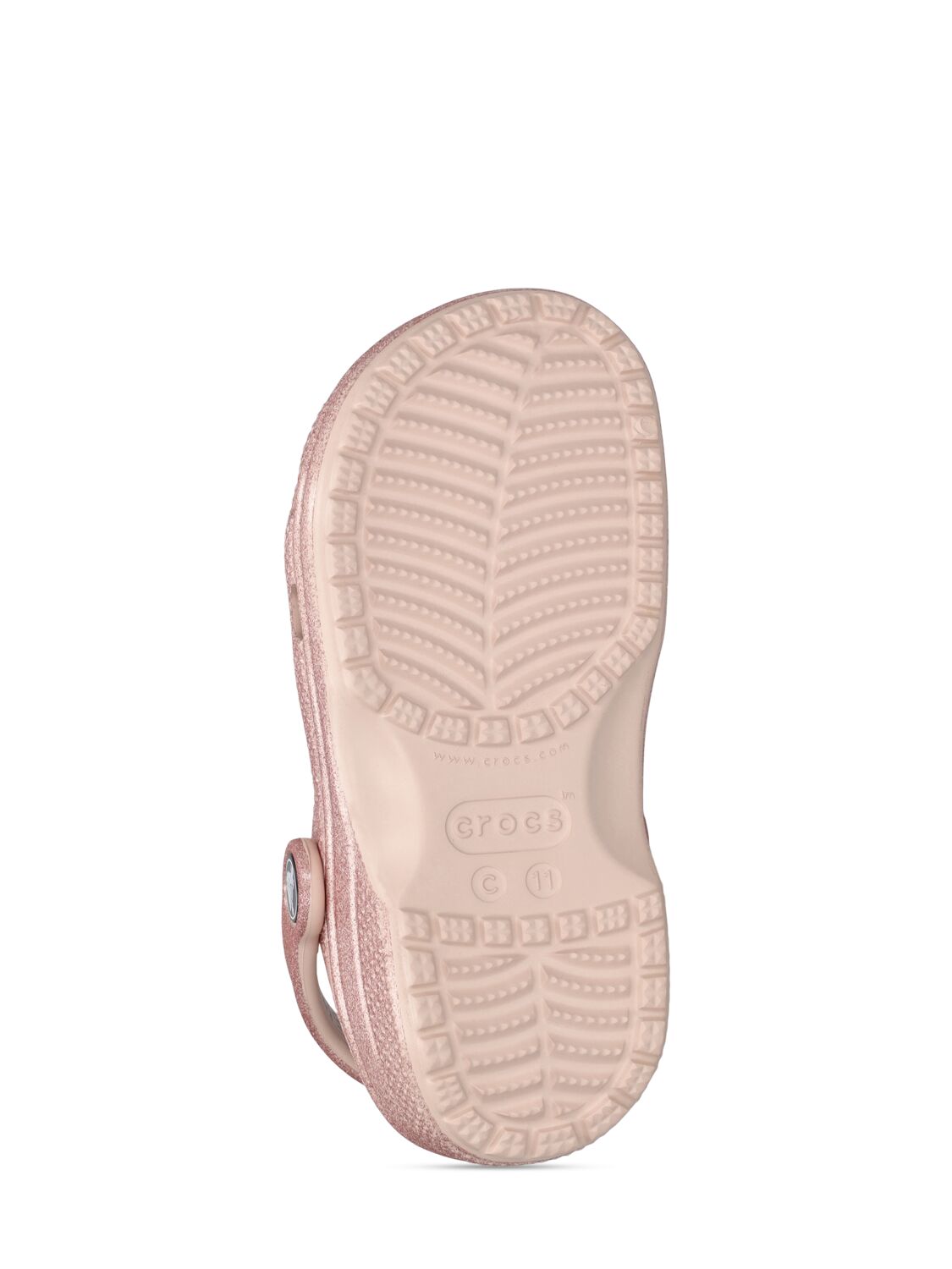 Shop Crocs Classic Clog Glittered Rubber  In Pink