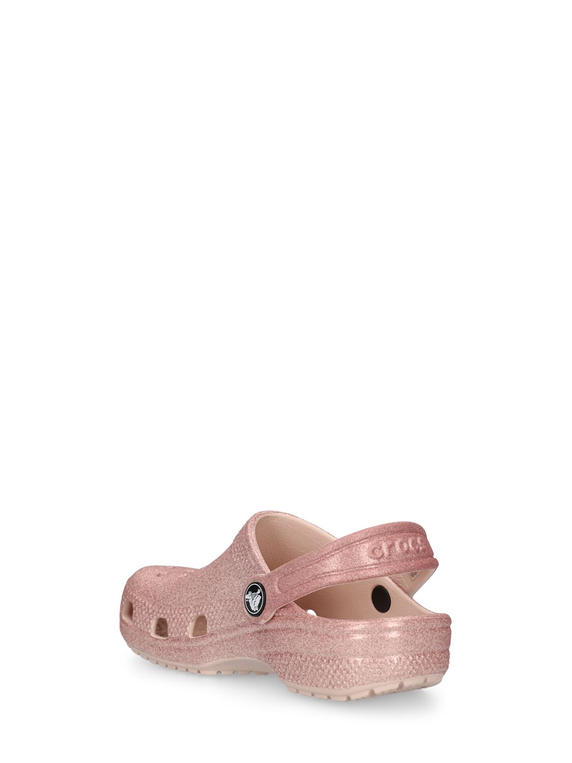 Shop Crocs Classic Clog Glittered Rubber  In Pink