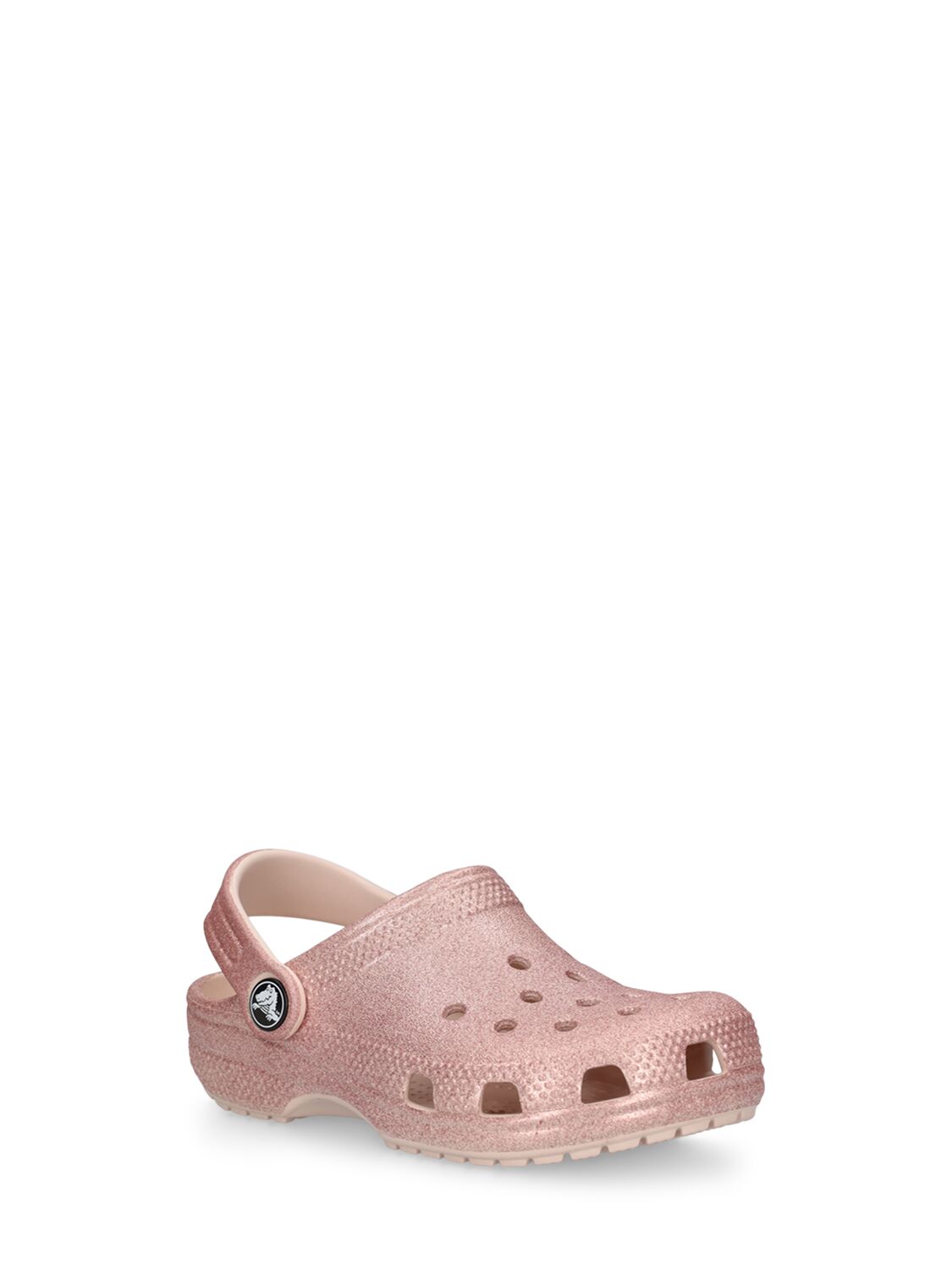 Shop Crocs Classic Clog Glittered Rubber  In Pink