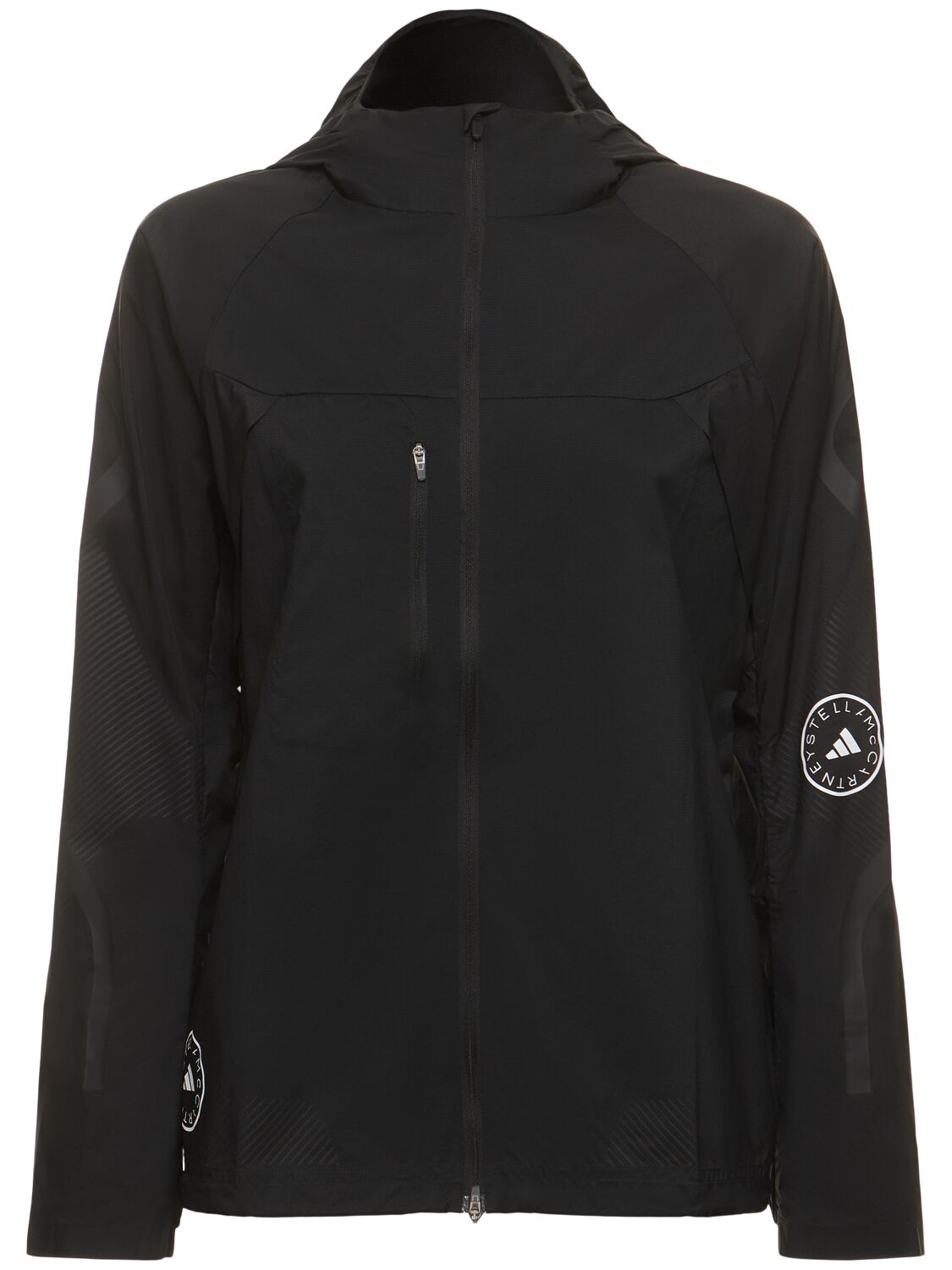Adidas By Stella Mccartney Mesh-panel Lightweight Jacket In Black