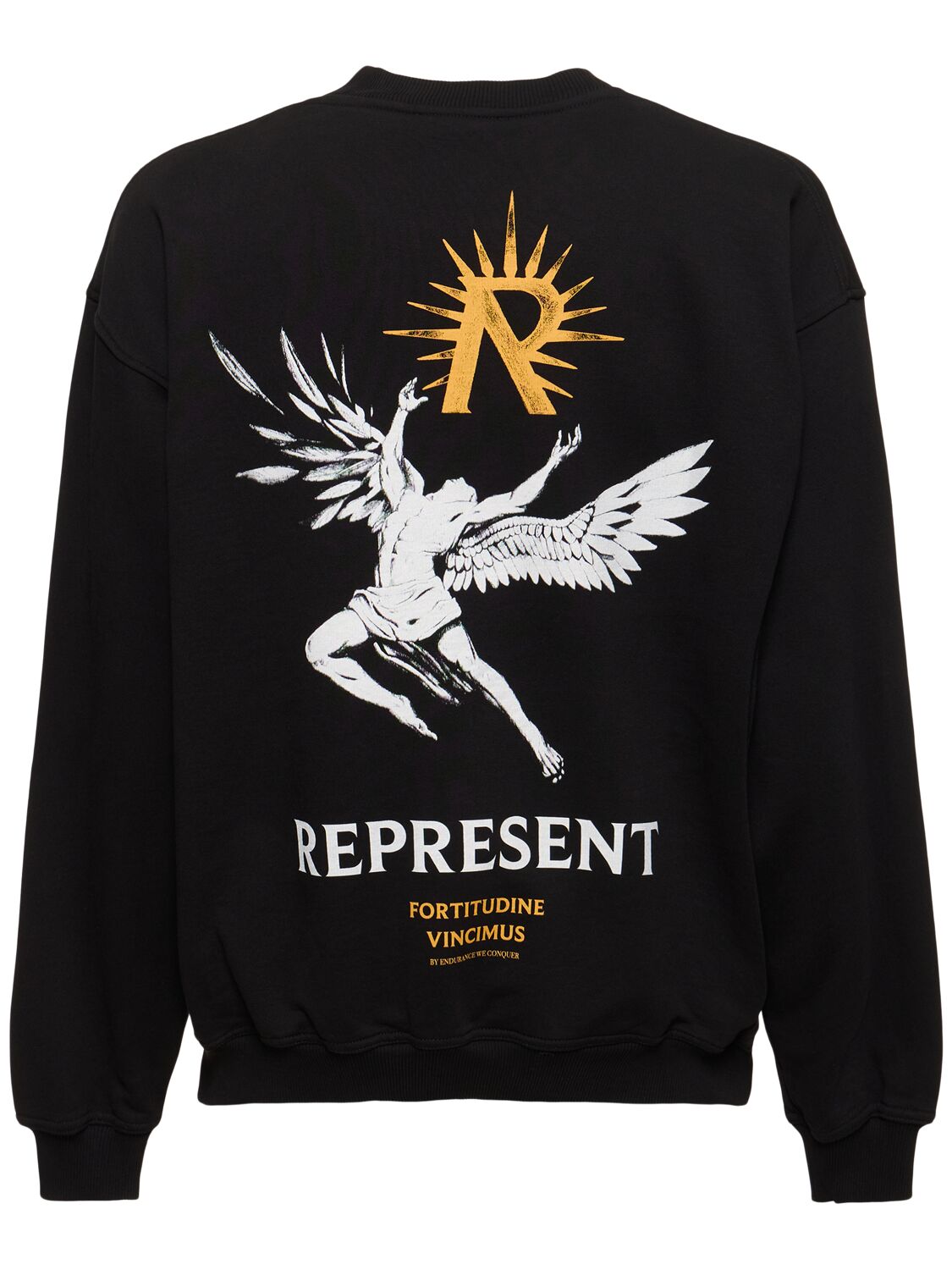Shop Represent Icarus Sweatshirt In Jet Black