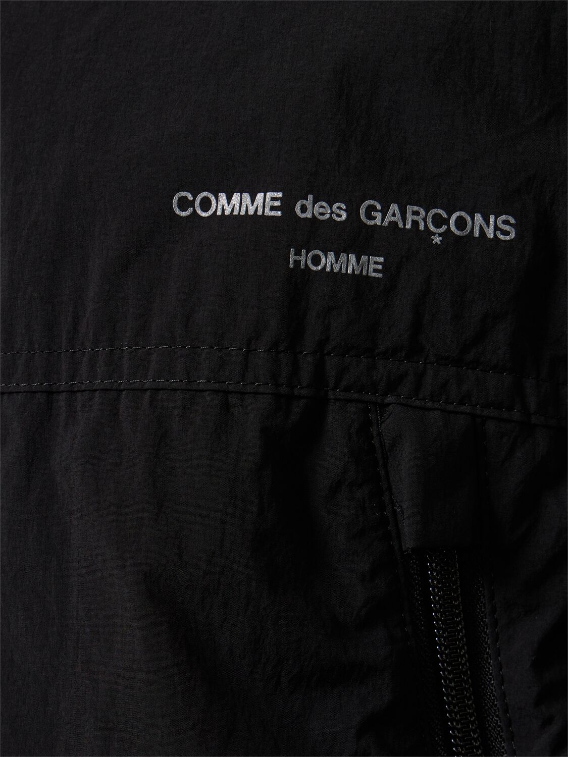 Shop Comme Des Garçons Homme Deux Zipped Nylon Logo Vest In Black
