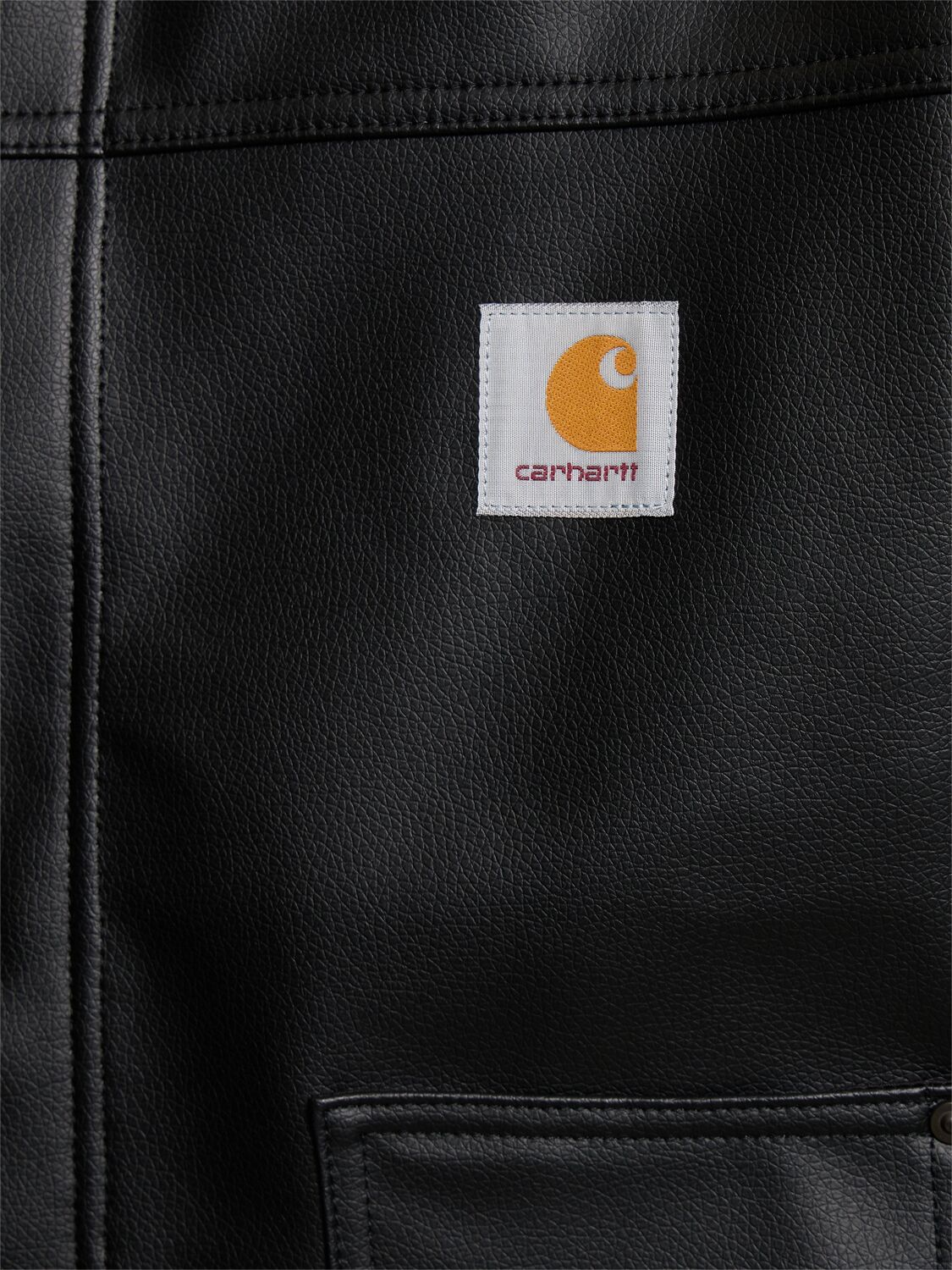 Shop Junya Watanabe Carhartt Logo Cotton Blend Casual Jacket In Black